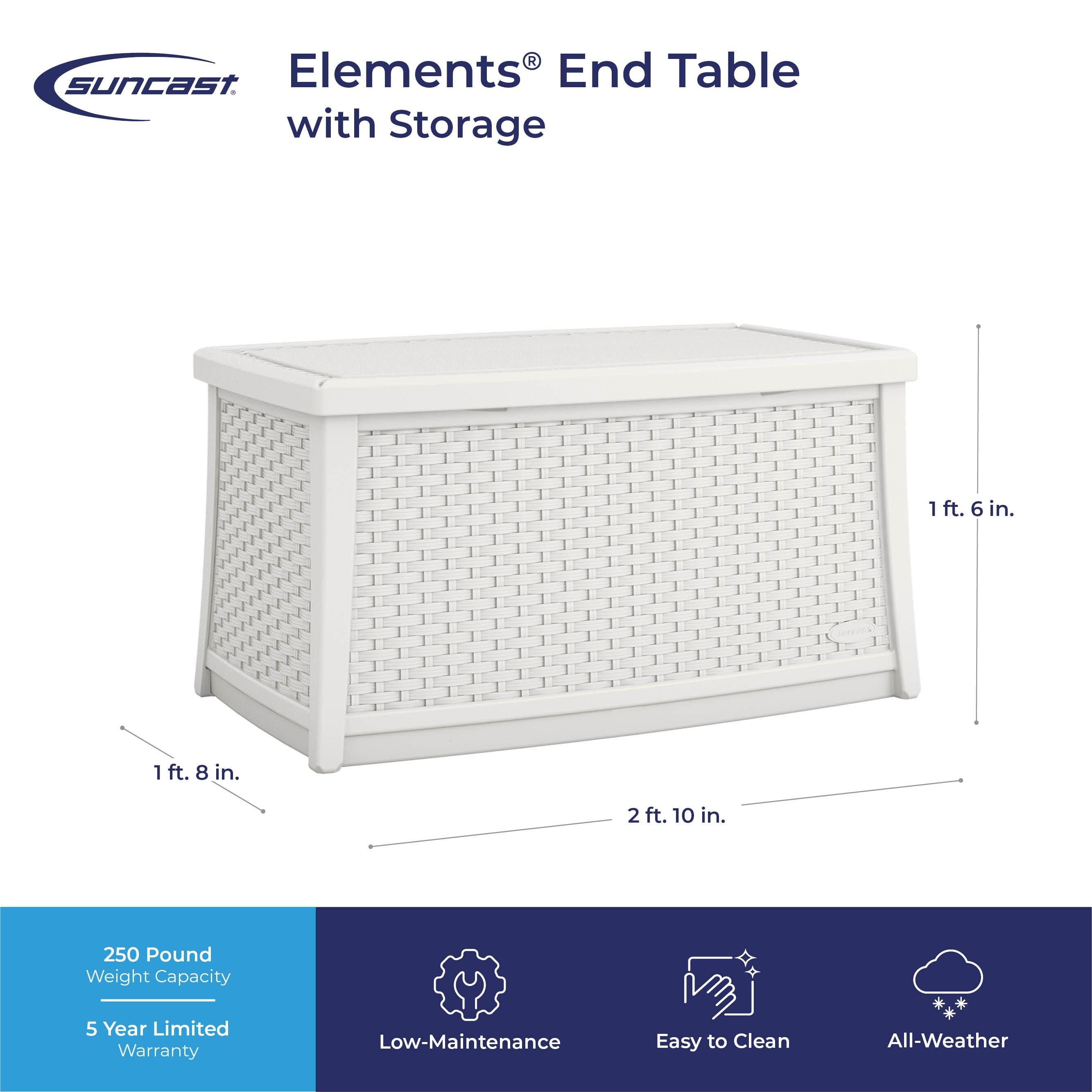 Suncast Rectangular Resin Outdoor Coffee Table