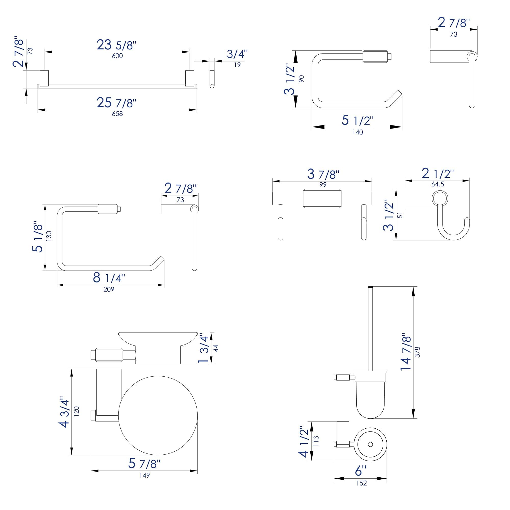 6 - Piece Bathroom Hardware Set