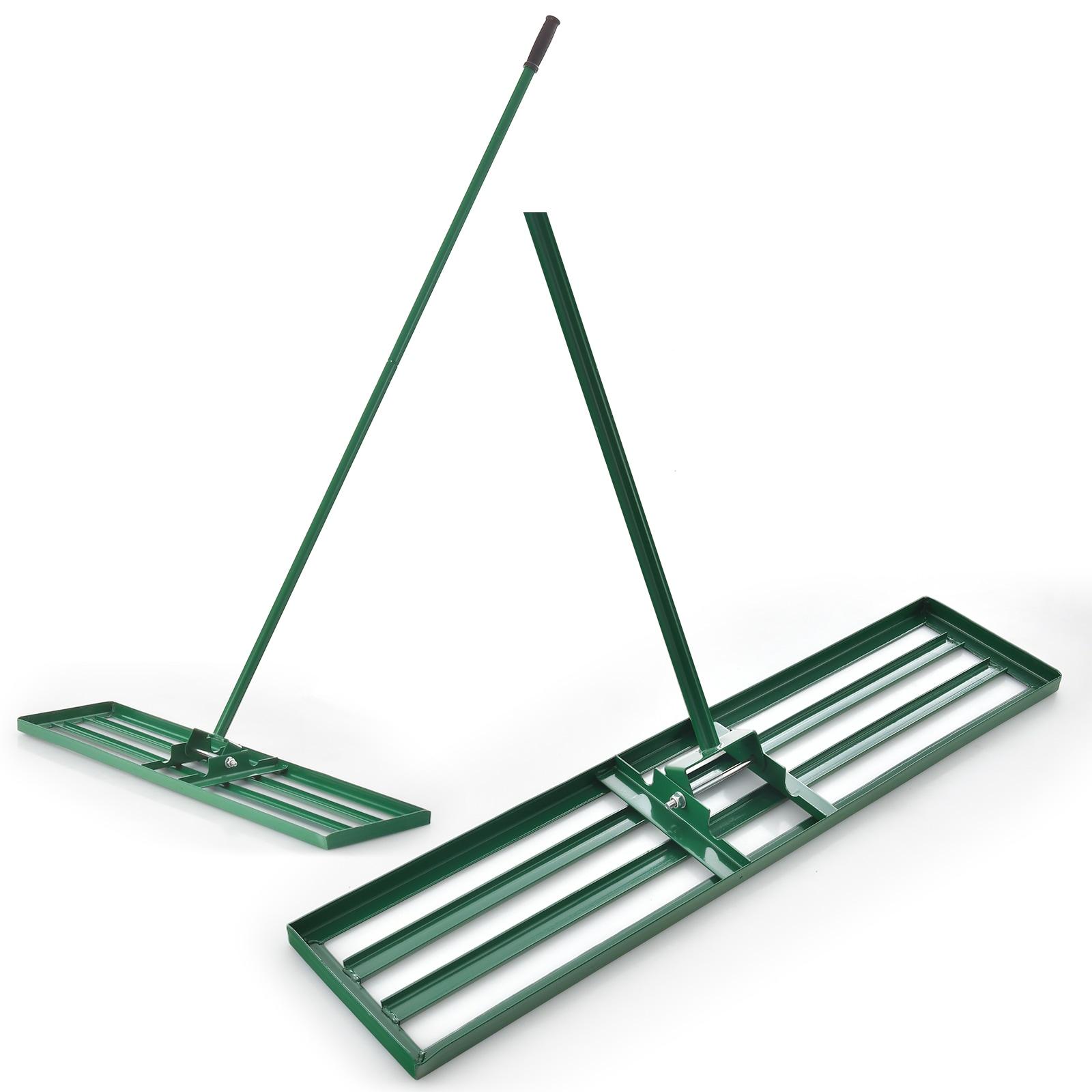 WELLFOR 36" Metal Ergonomic Lawn Leveling Hand Rake