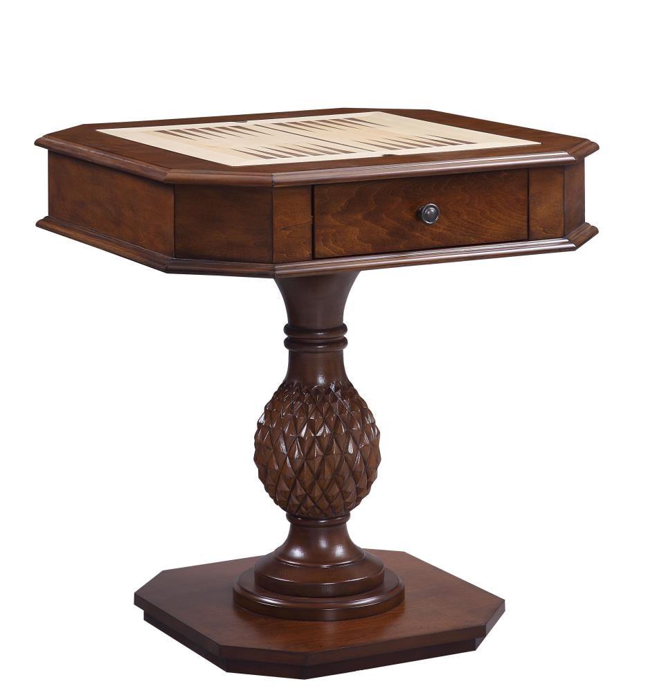 Saltoro Sherpi Bishop II Game Table with Drawer and Reversible Game Board, Cherry or Black (2 Count)