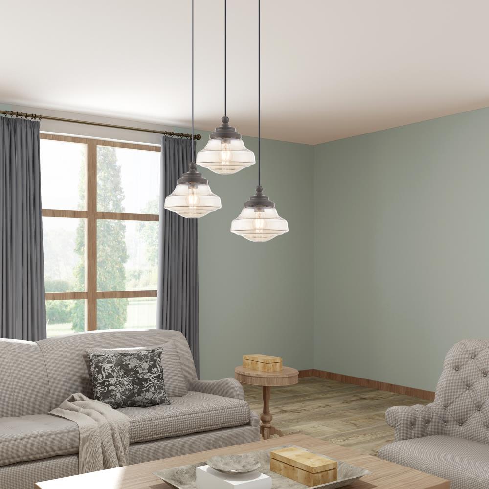 Livex Lighting Art Glass 1 - Light Pendant in  English Bronze