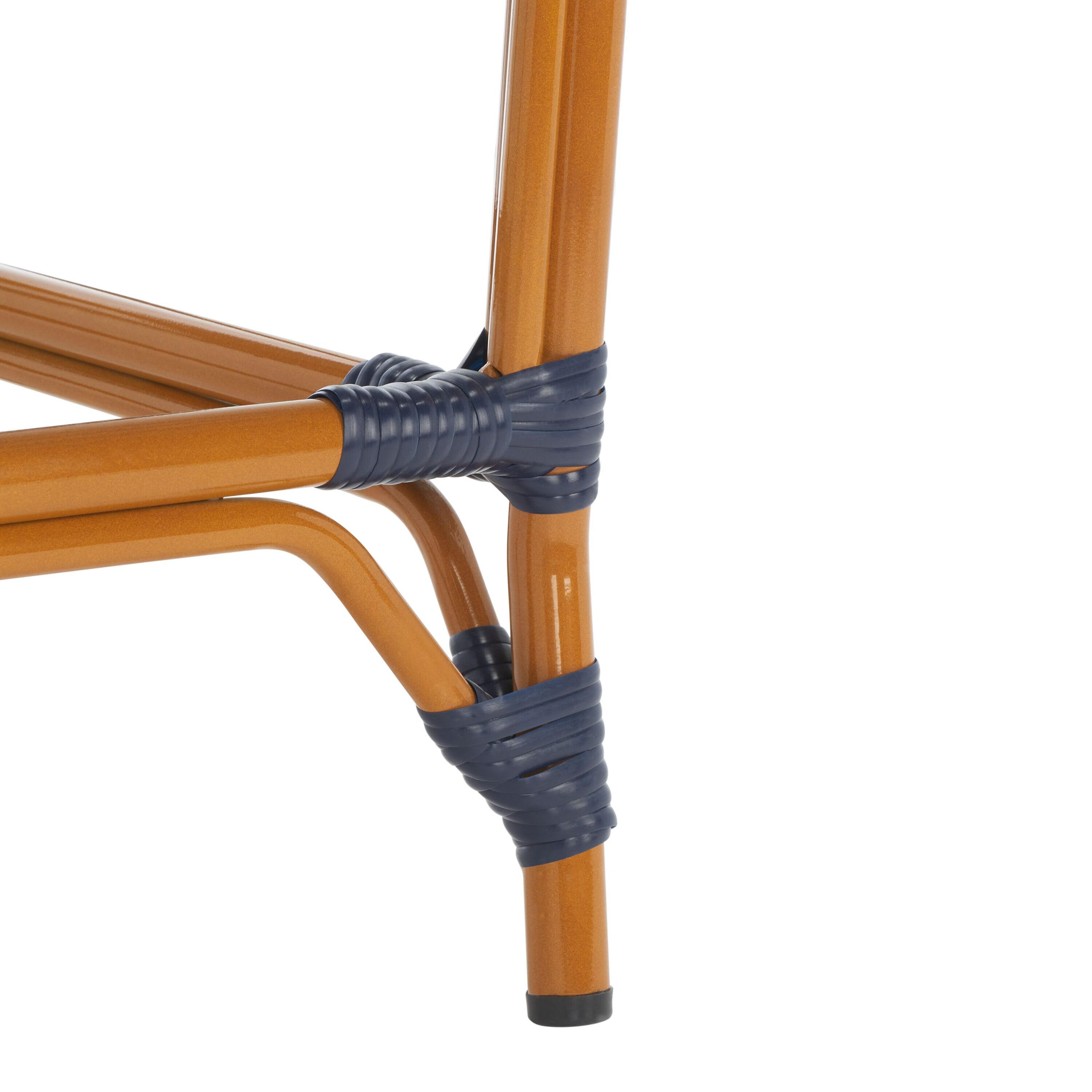 California Counter Stool With Arms - Indoor/Outdoor - PAT7533 - Navy - Safavieh