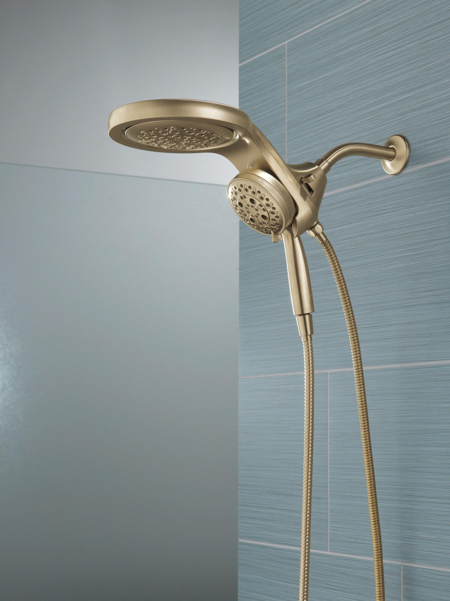 Hydrorain 5 Spray Dual Shower Head and Handheld Shower with Lumicoat and H2Okinetic 2.5 GPM