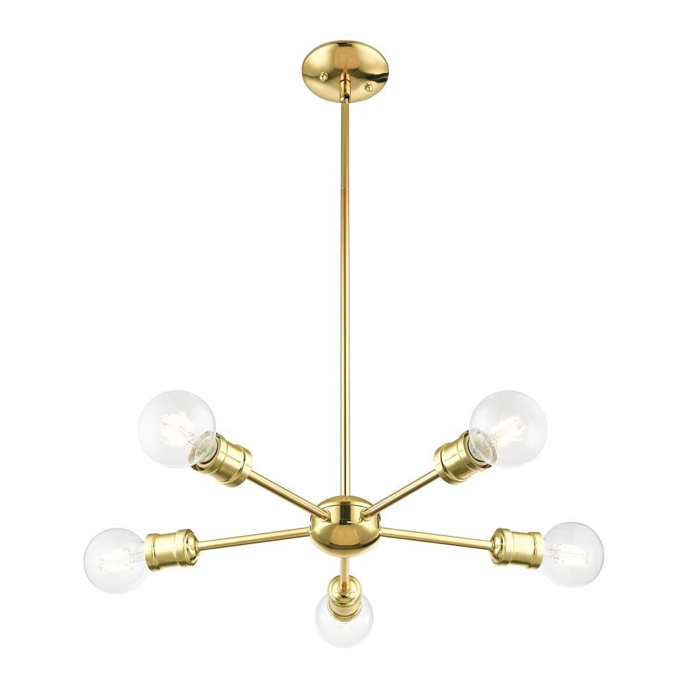 Lansdale Polished Brass 5-Light Sputnik Chandelier