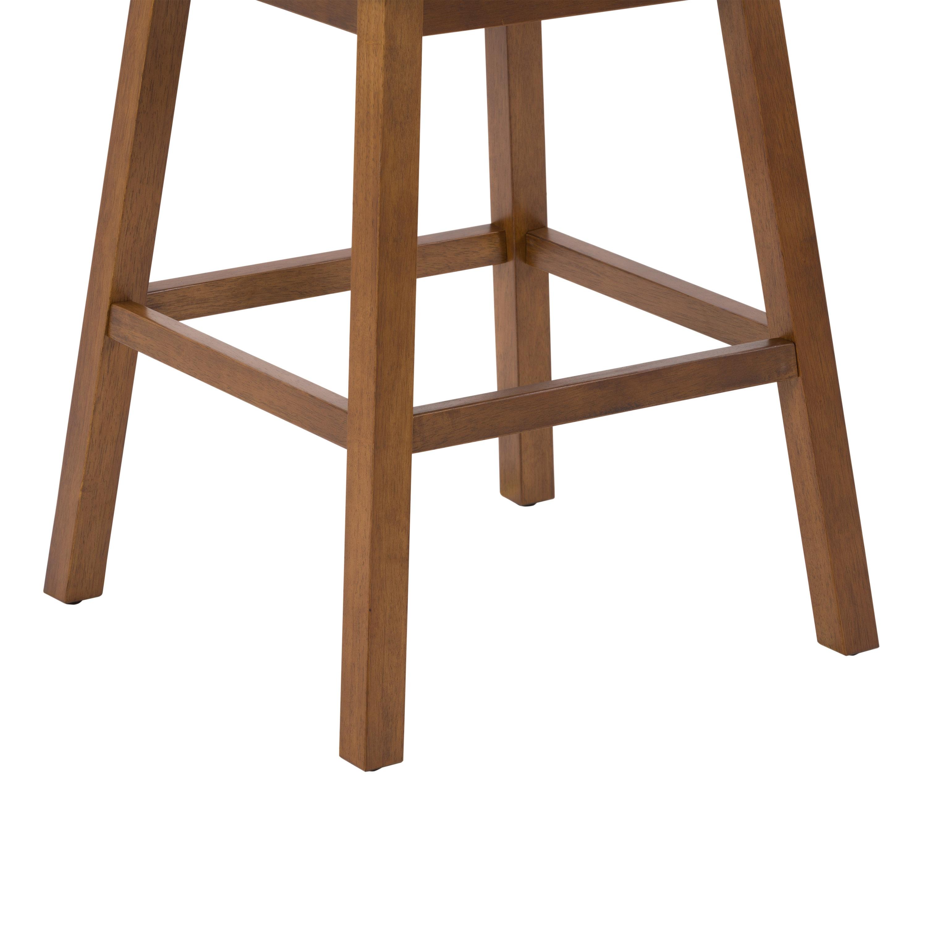 Set of 2 Boston Formed Back Fabric Barstools Beige - CorLiving: Counter Height, Upholstered, Rubberwood Legs