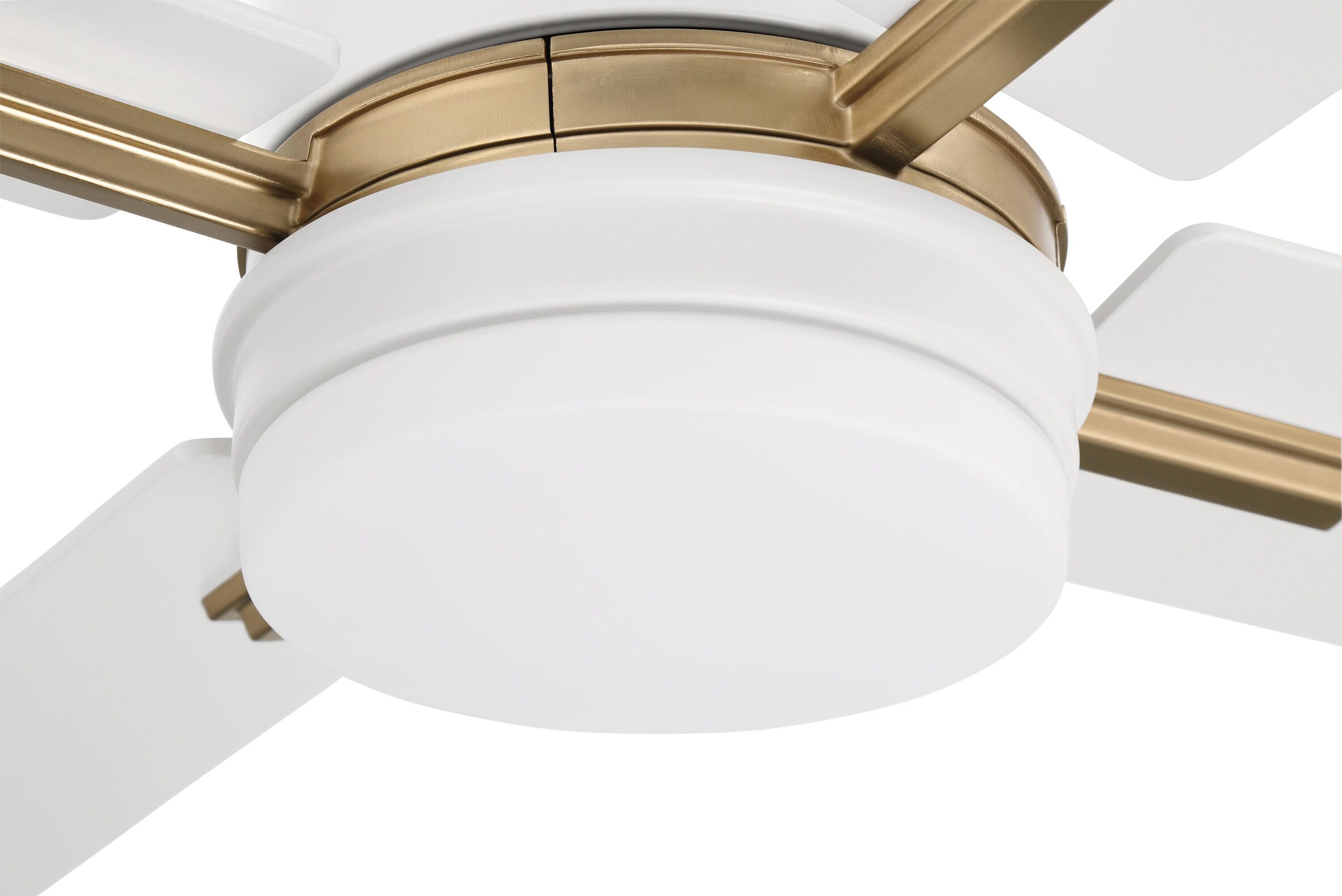 Craftmade  52" Teana Ceiling Fan Satin Brass/White - Hardwired