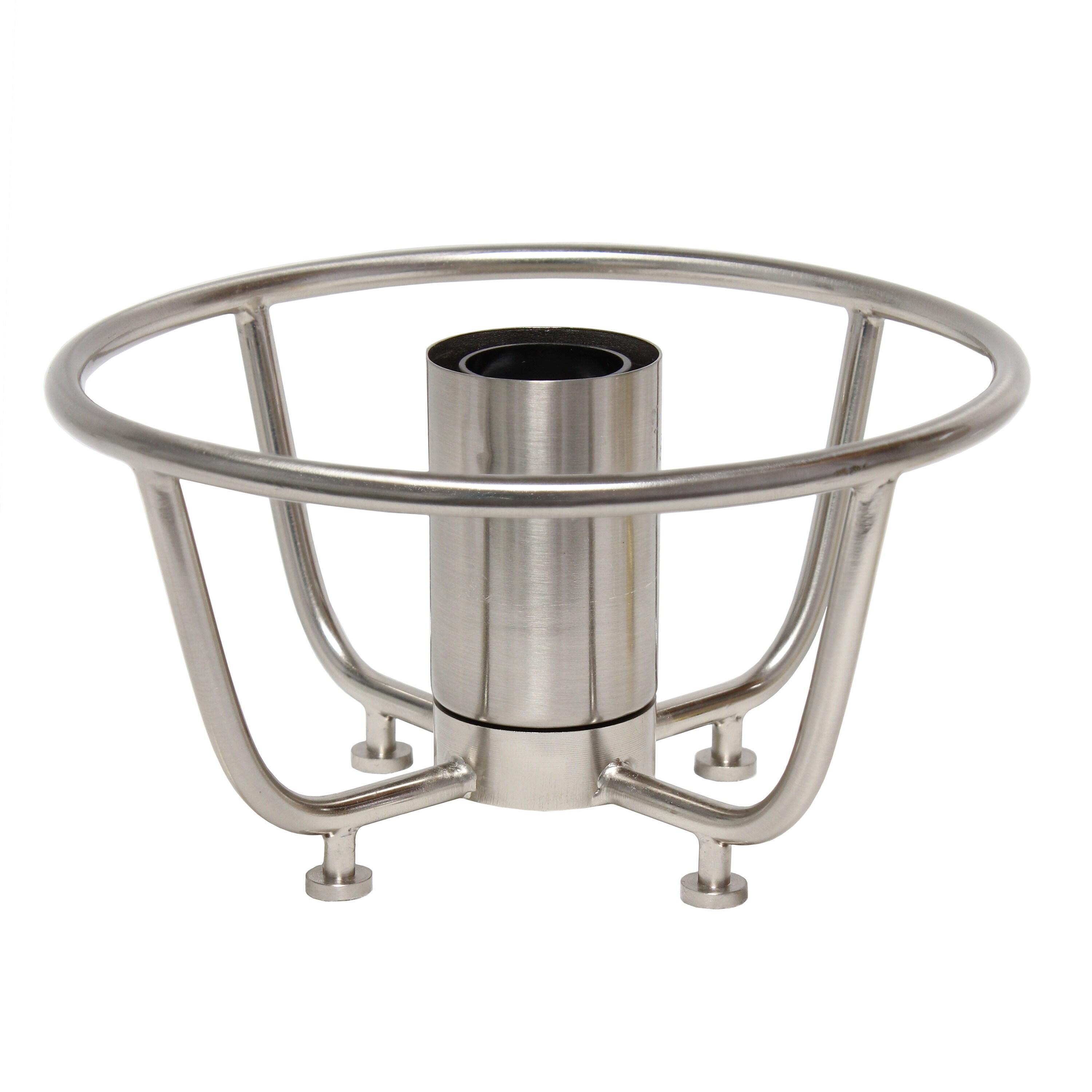 Old World Globe Glass Table Lamp Silver - Lalia Home: Brushed Nickel, No Assembly Required, UL Listed