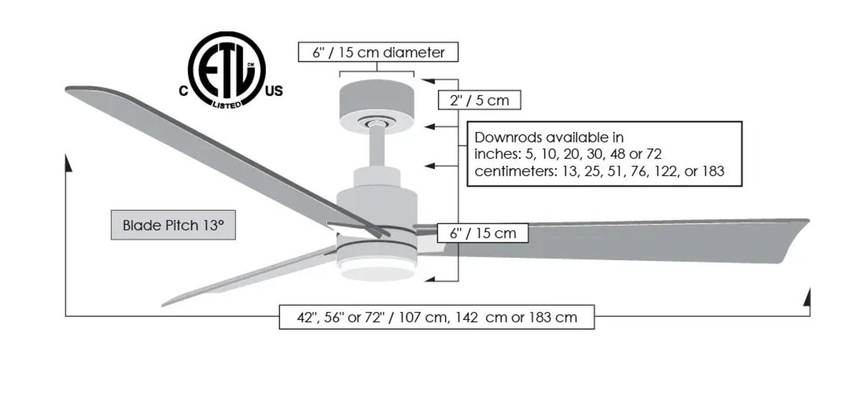 Alessandra 72'' LED Outdoor Ceiling Fan