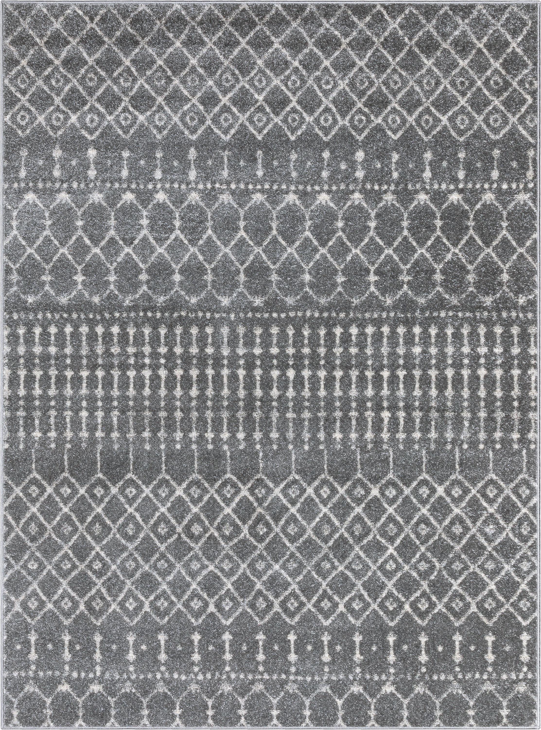 Mystic Colette Moroccan Trellis Grey Area Rug