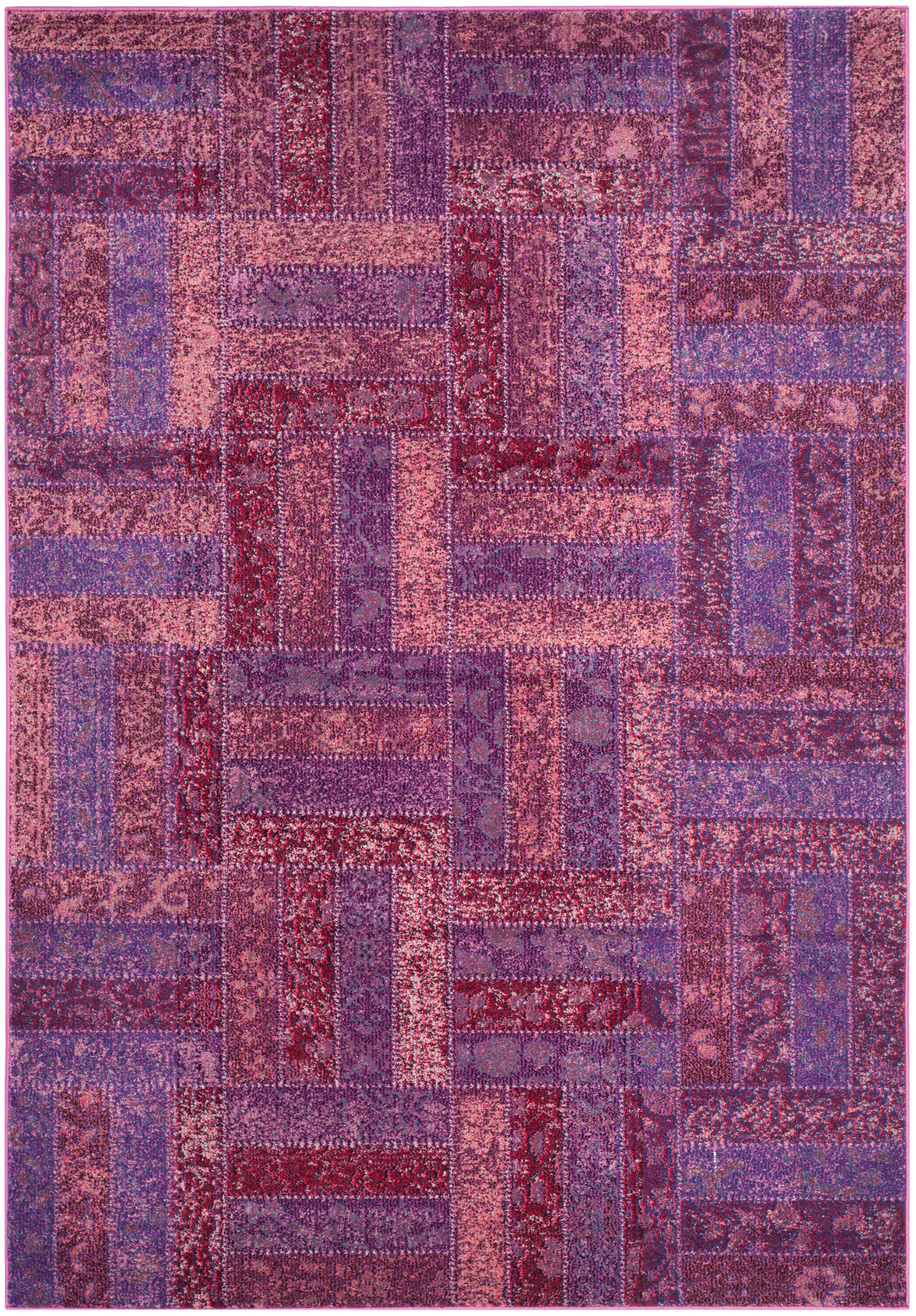 Monaco MNC214 Power Loomed Indoor Area Rug - Purple/Multi - 9'x12' - Safavieh