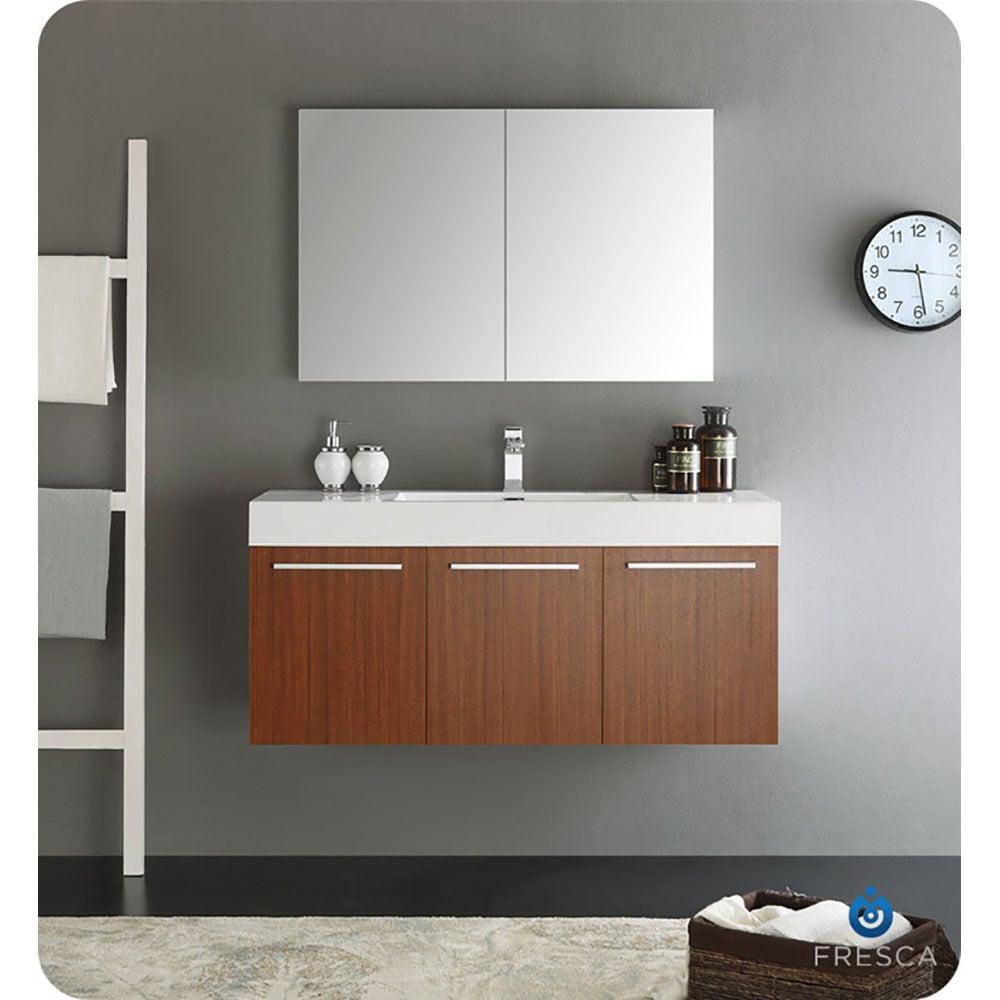 Vista 47" Wall-Mounted Single Sink Bathroom Vanity Set