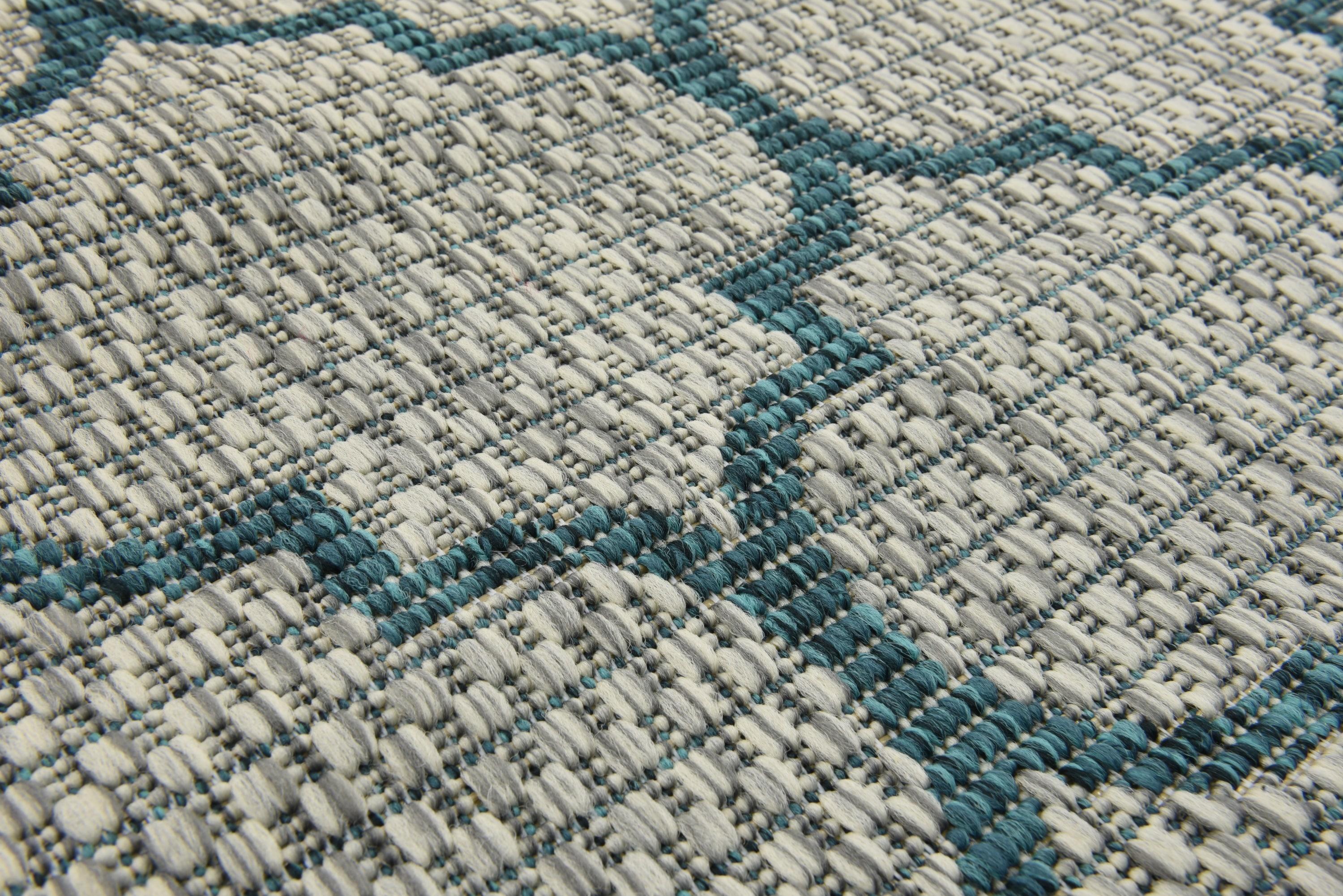 Unique Loom 2' 0 x 6' 1 Runner Indoor/Outdoor Trellis Gray Runner Rug