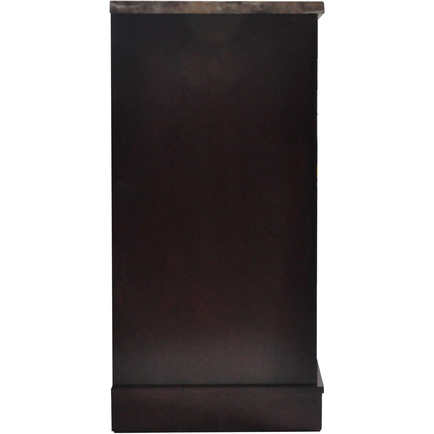 Cambridge Seville Freestanding Fireplace Mantel TV Stand with Storage Shelves and 1500W Electric Heater Insert