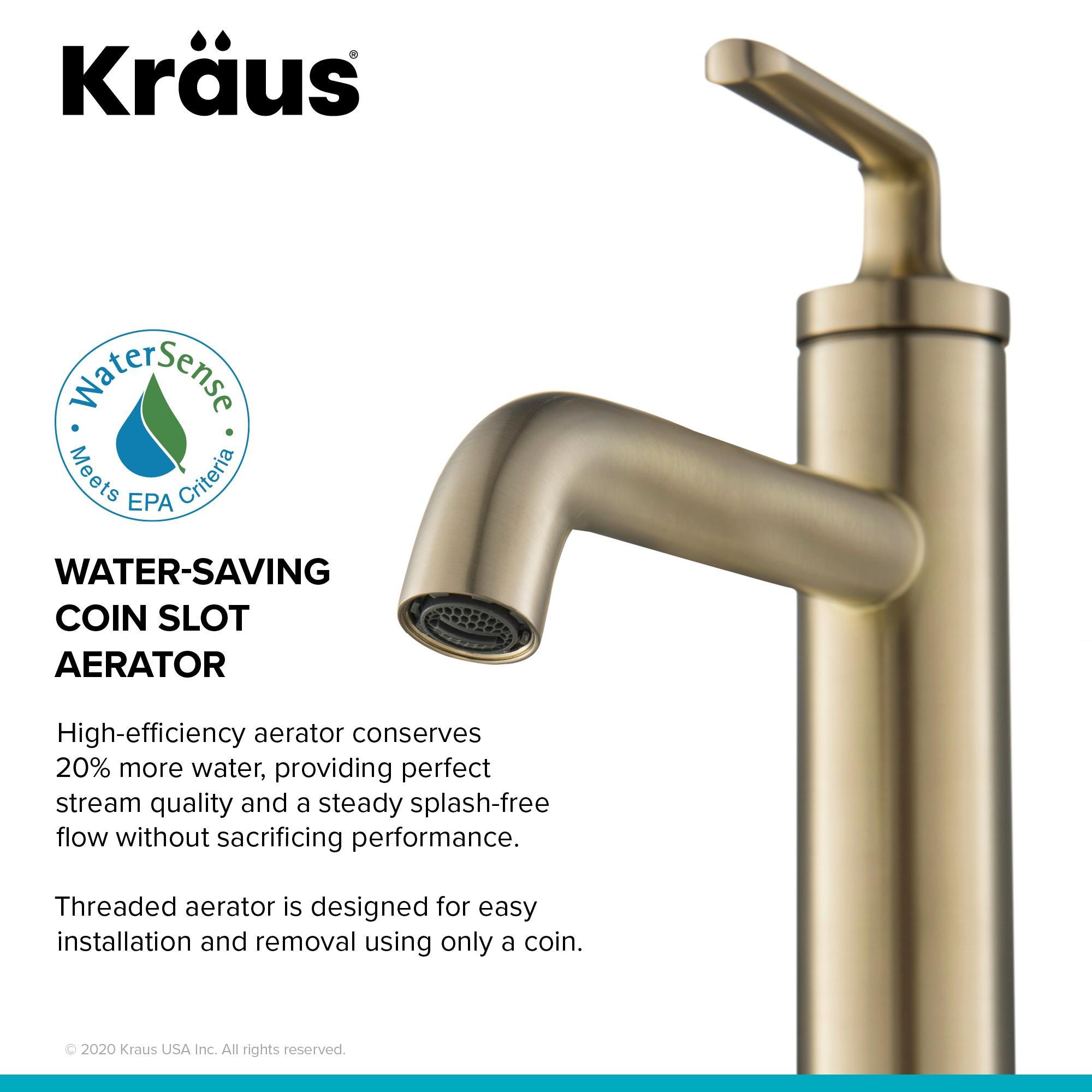 Ramus Vessel Sink Bathroom Faucet with Drain Assembly