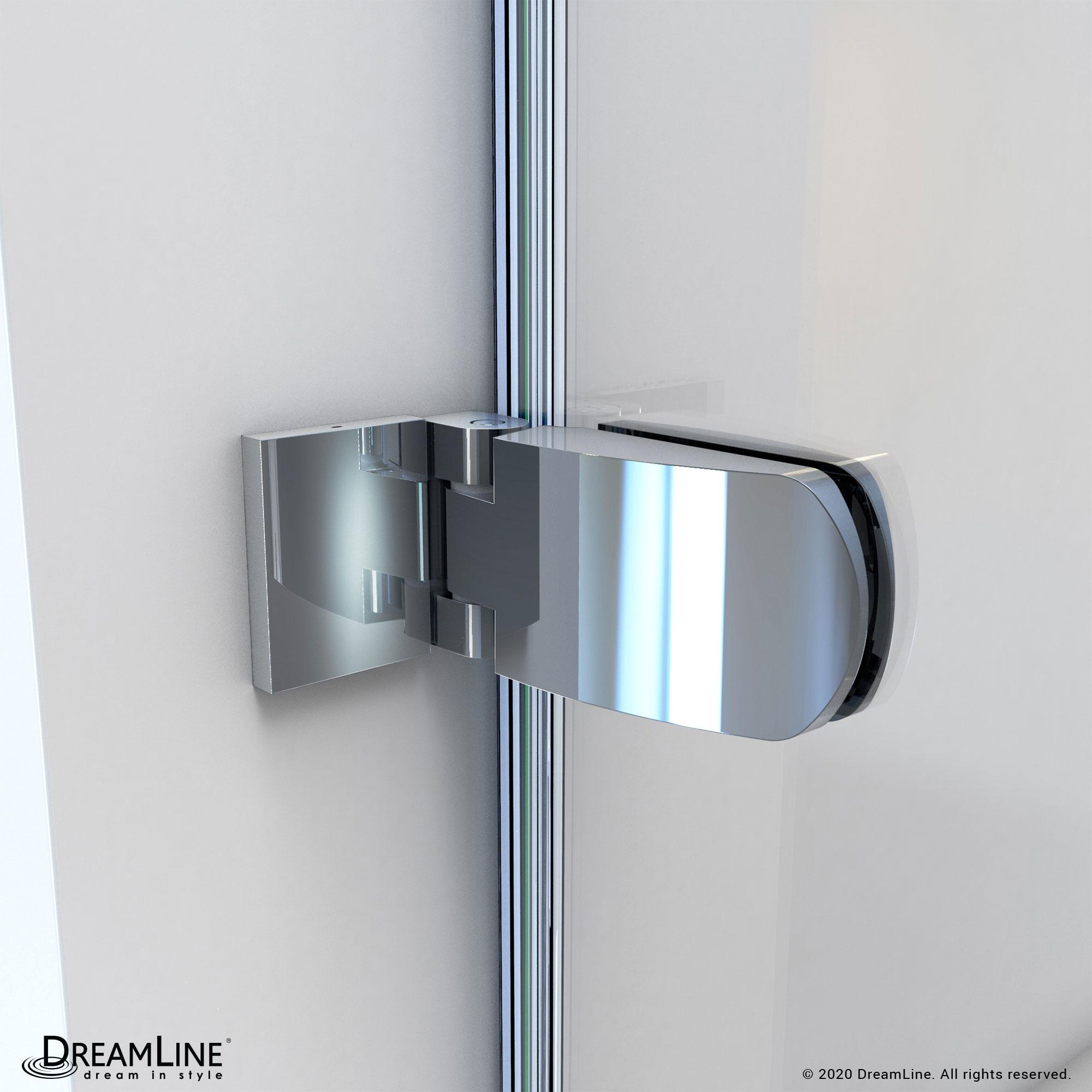 Aqua Uno 56" W x 58" H Hinged Semi-Frameless Tub Door