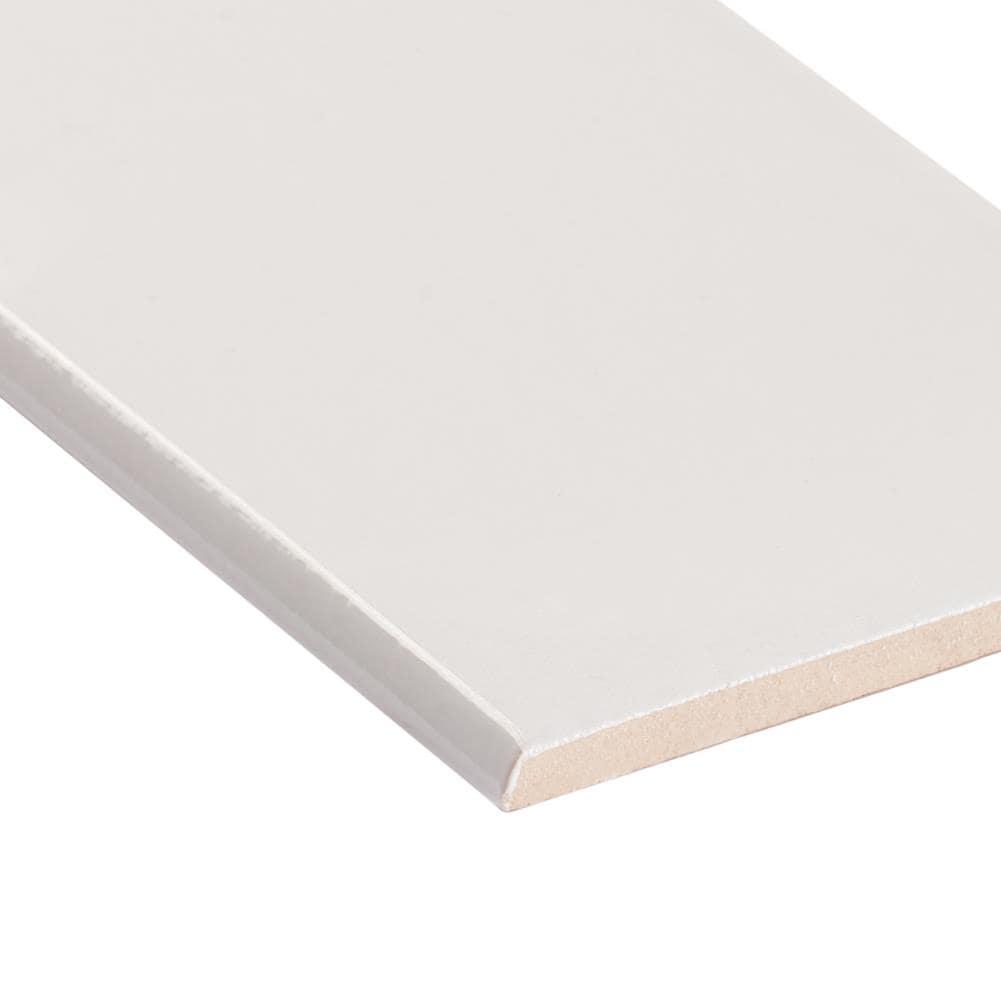 Bond Tile Remington 3.93 in. x 11.81 in. Polished Porcelain Wall Bullnose Tile