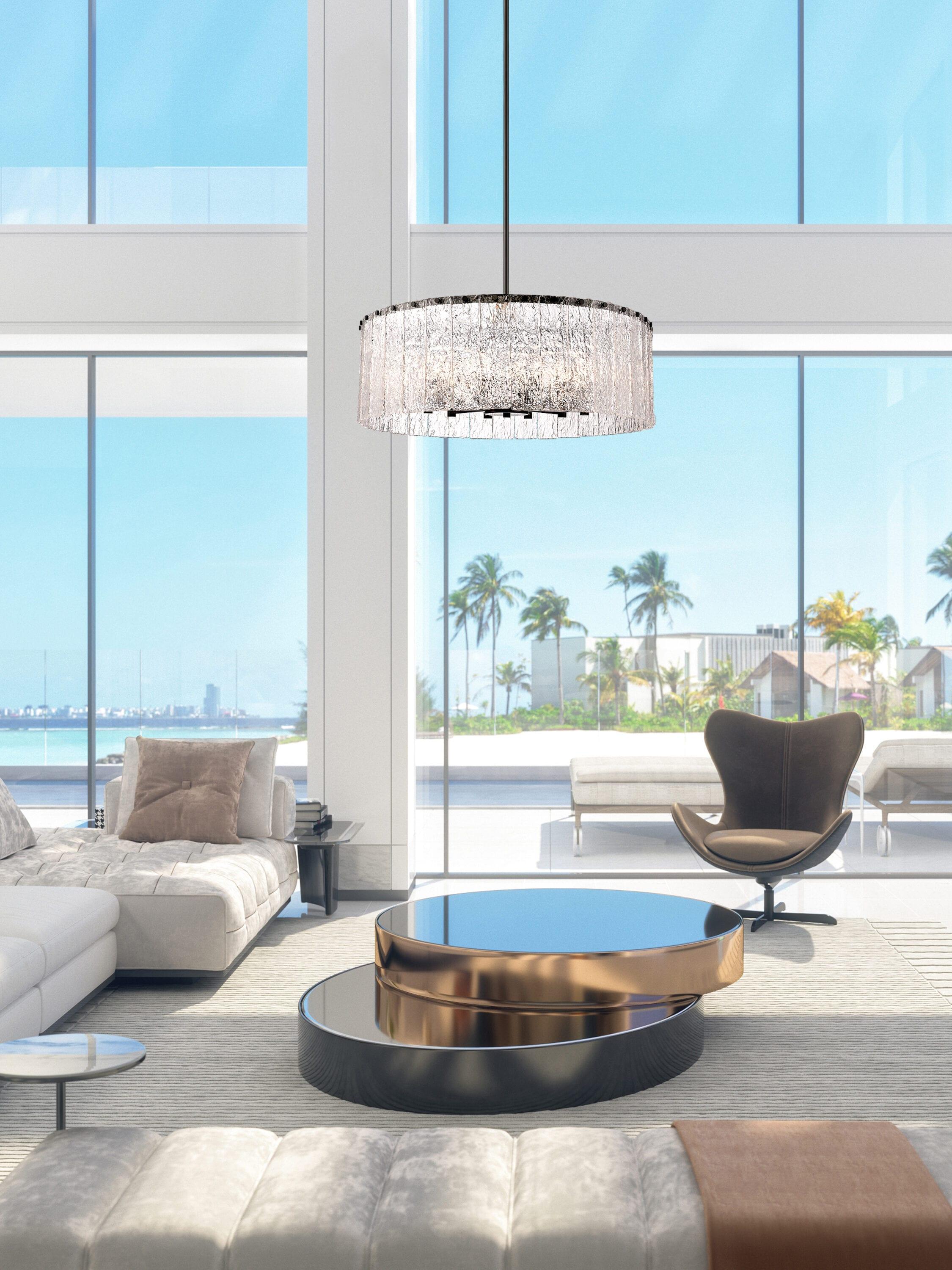 Z-Lite Glacier 12 - Light Chandelier in  Matte Black