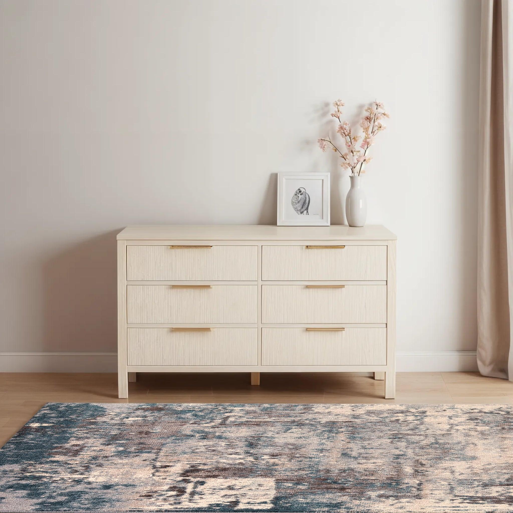 Reversible Gray Synthetic 7'10" x 10'3" Easy Care Area Rug