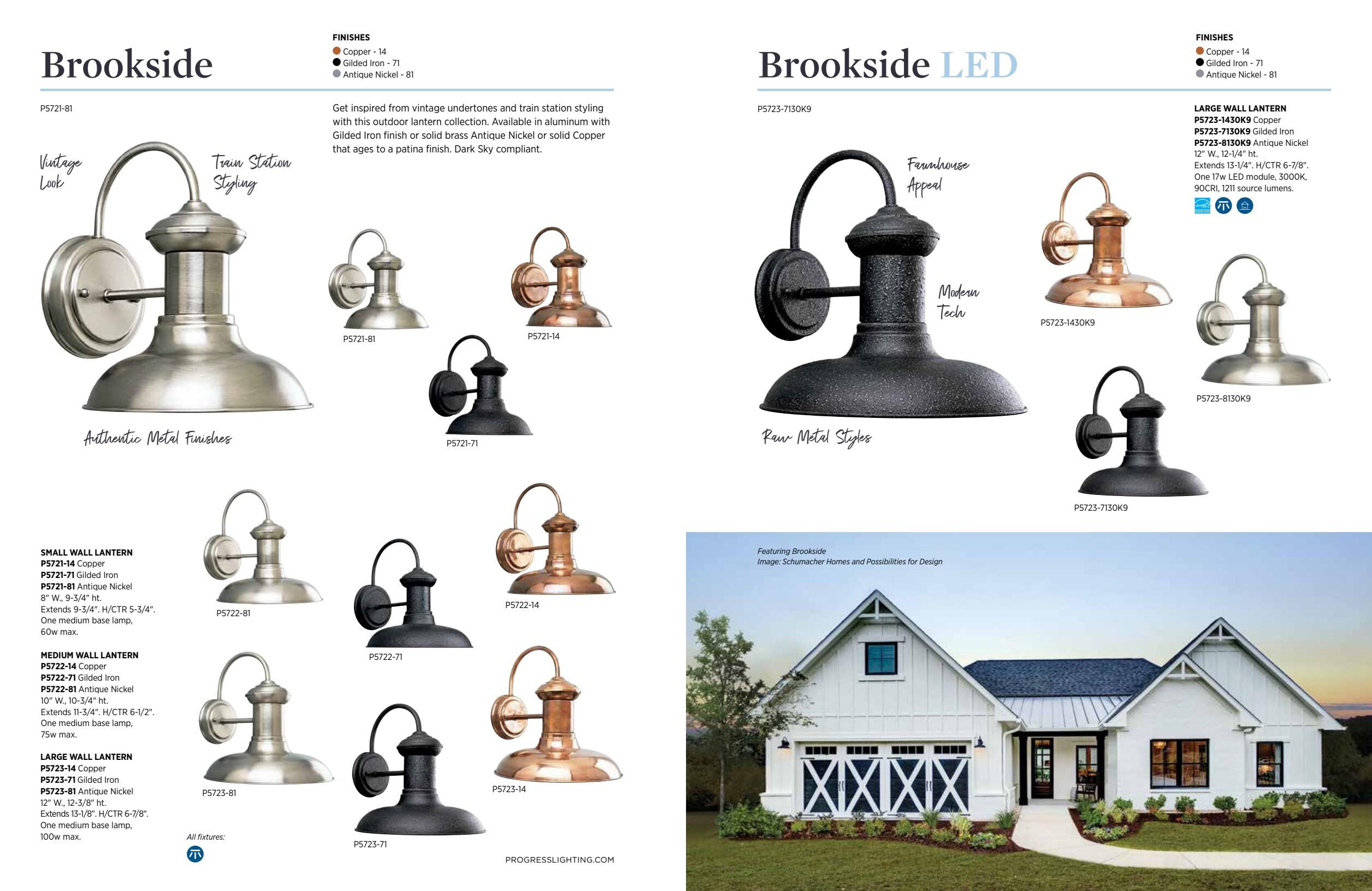 Brookside Collection 8" One-Light Vintage Small Wall Lantern