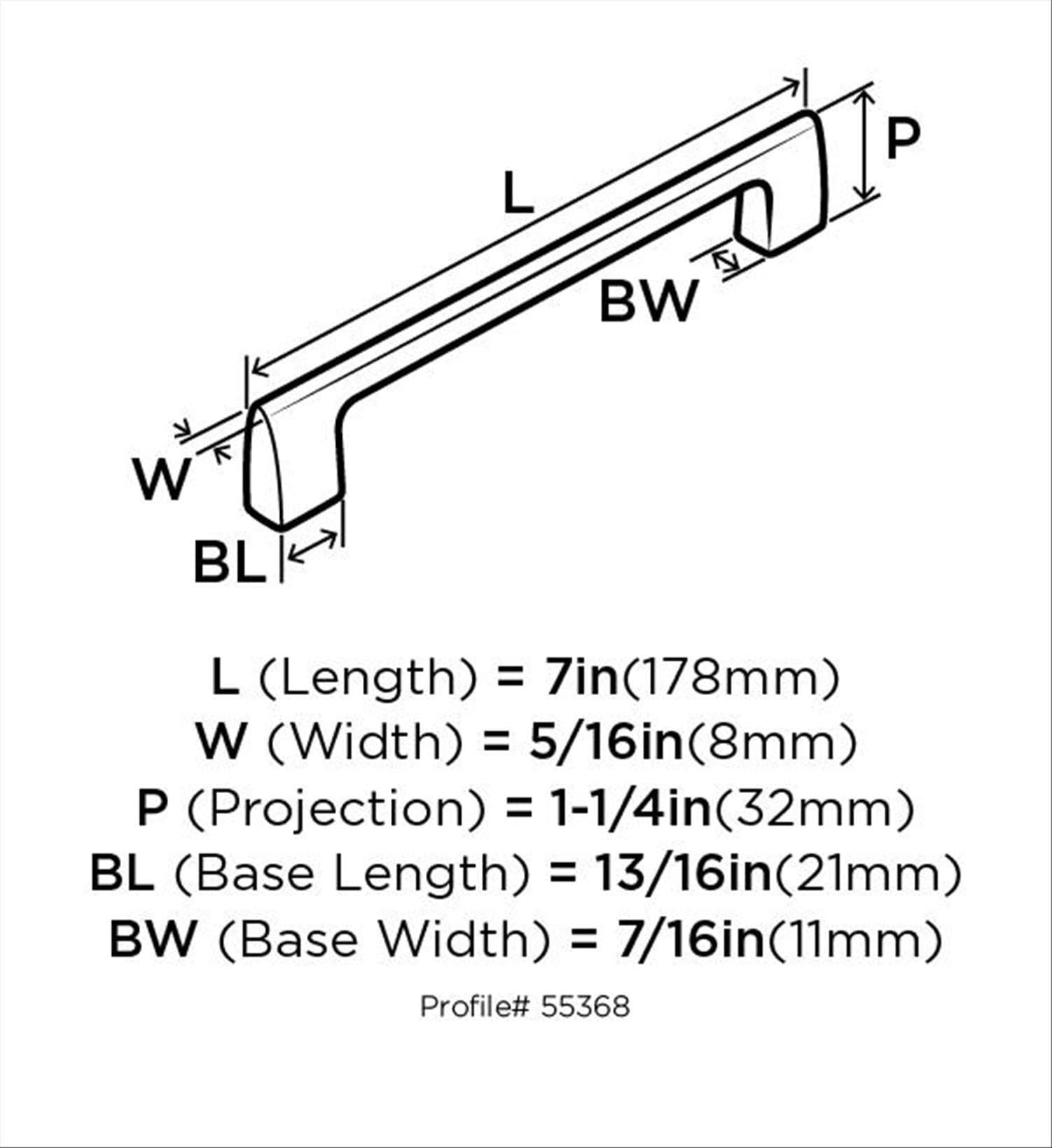 Riva 6 5/16" Center to Center Bar Pull