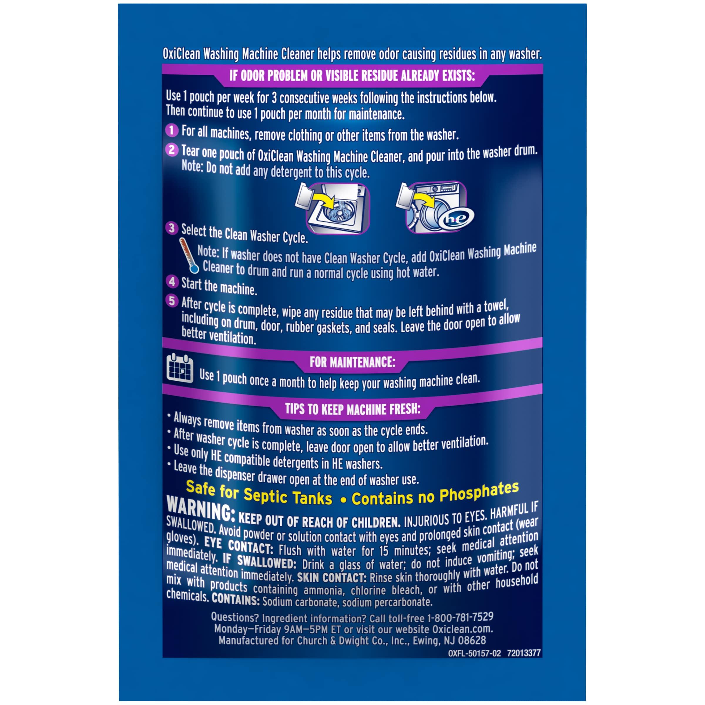 OxiClean Washing Machine Cleaner with Odor Blasters - 11.28oz/4ct