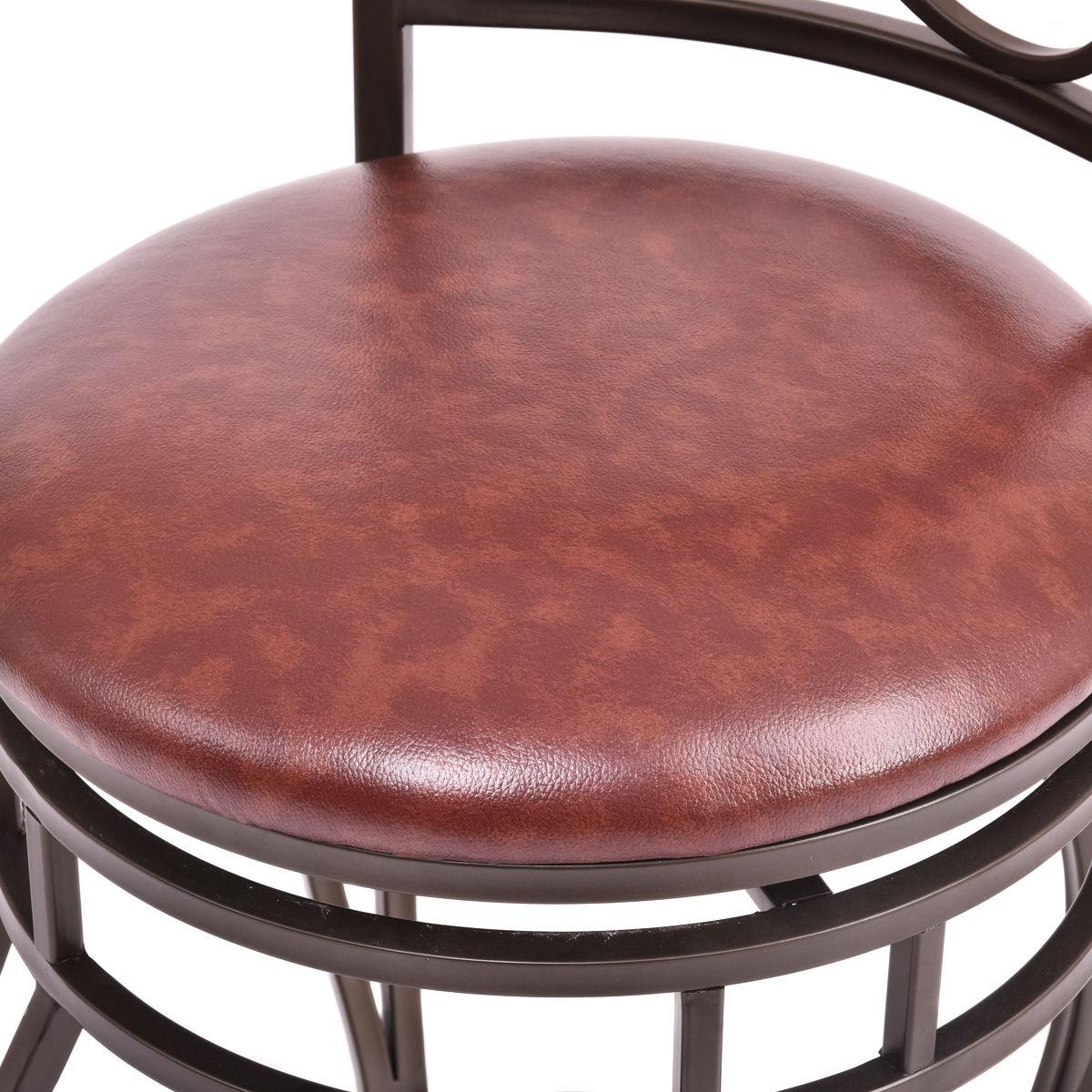 Tangkula 2PCS Bar Stools Dining Kitchen Pub Chair