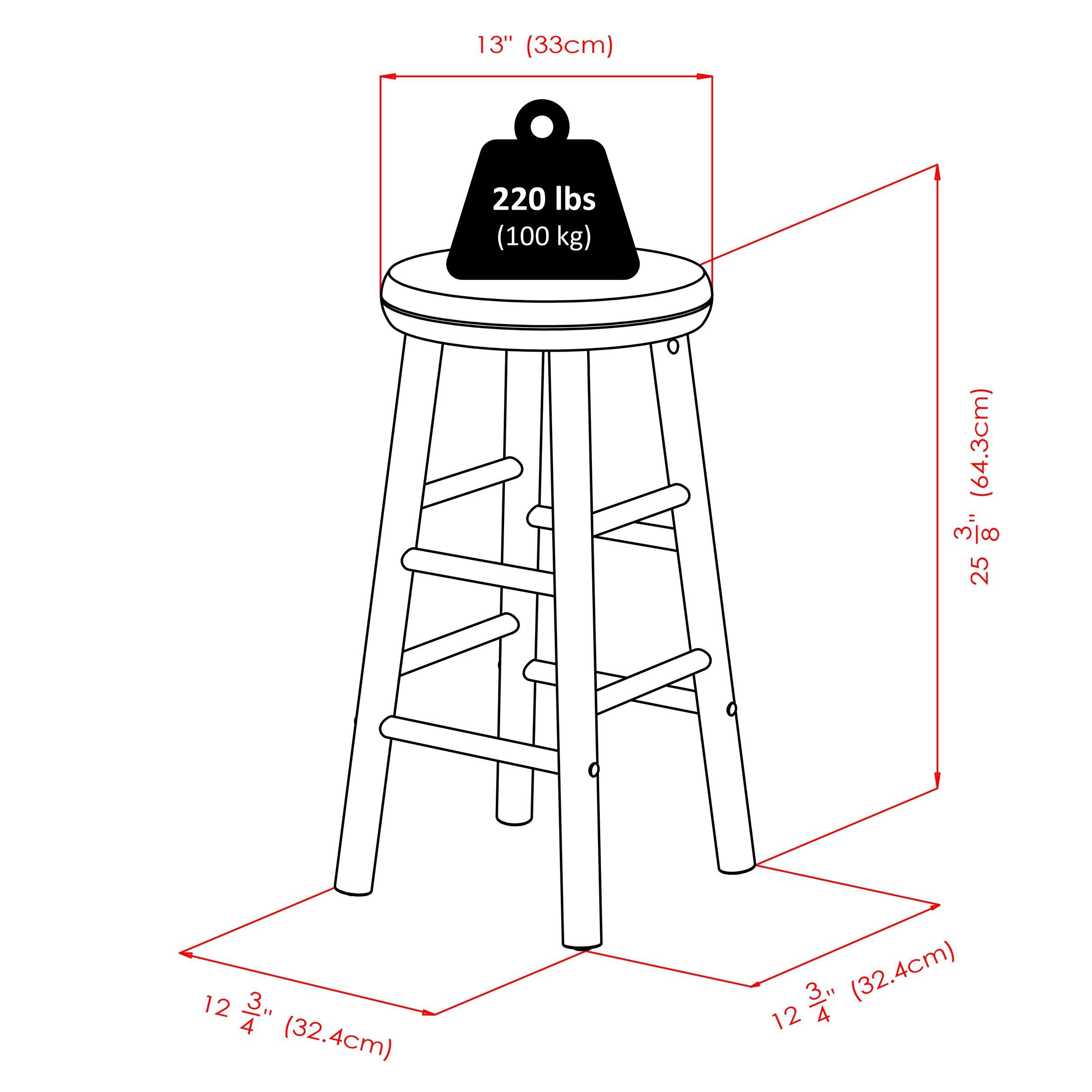 25.31" 2pc Shelby Swivel Seat Counter Height Barstools Gray - Winsome: Solid Wood, Tapered Legs