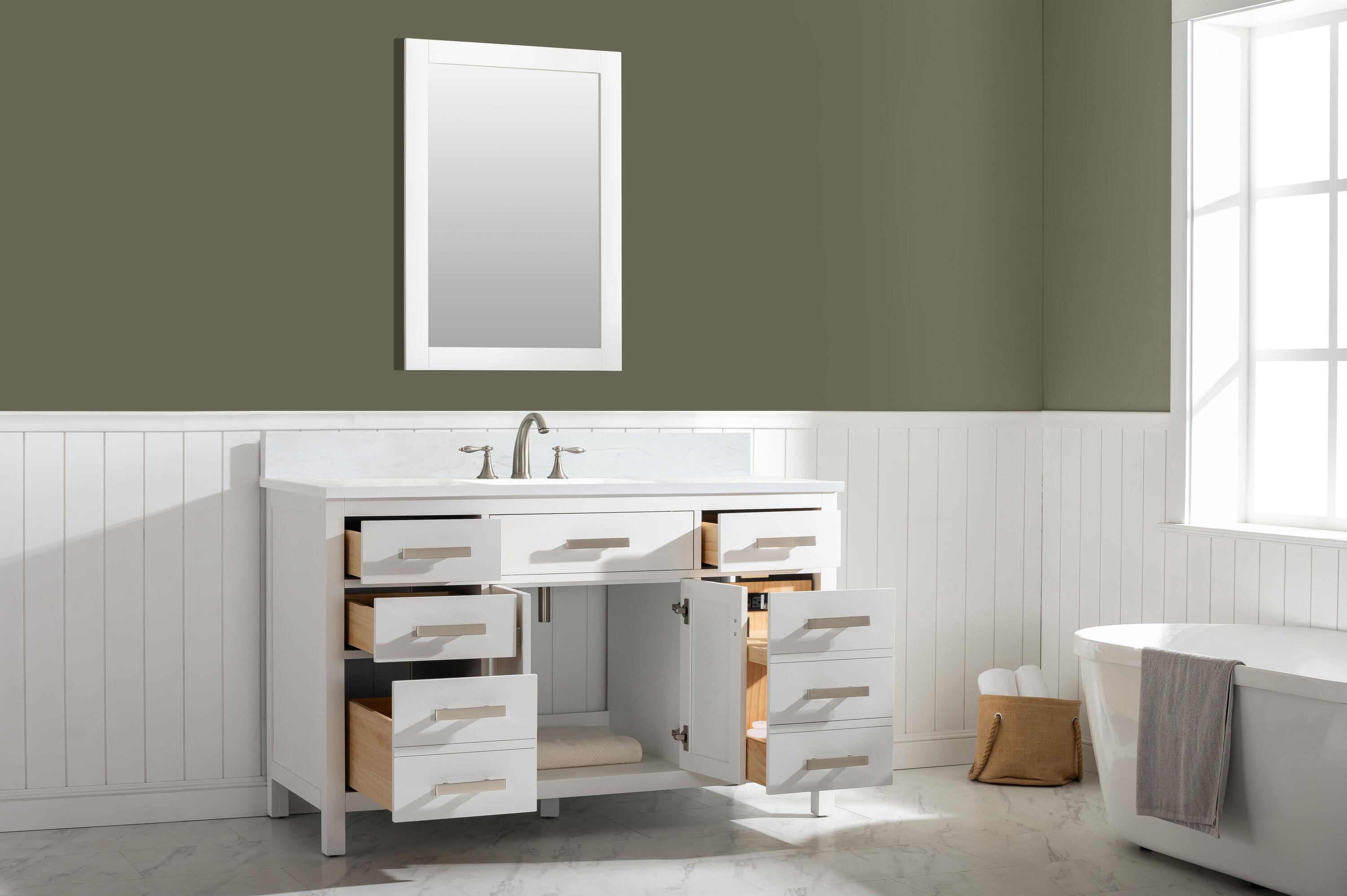 Design Element Valentino 54" Single Sink Vanity in White