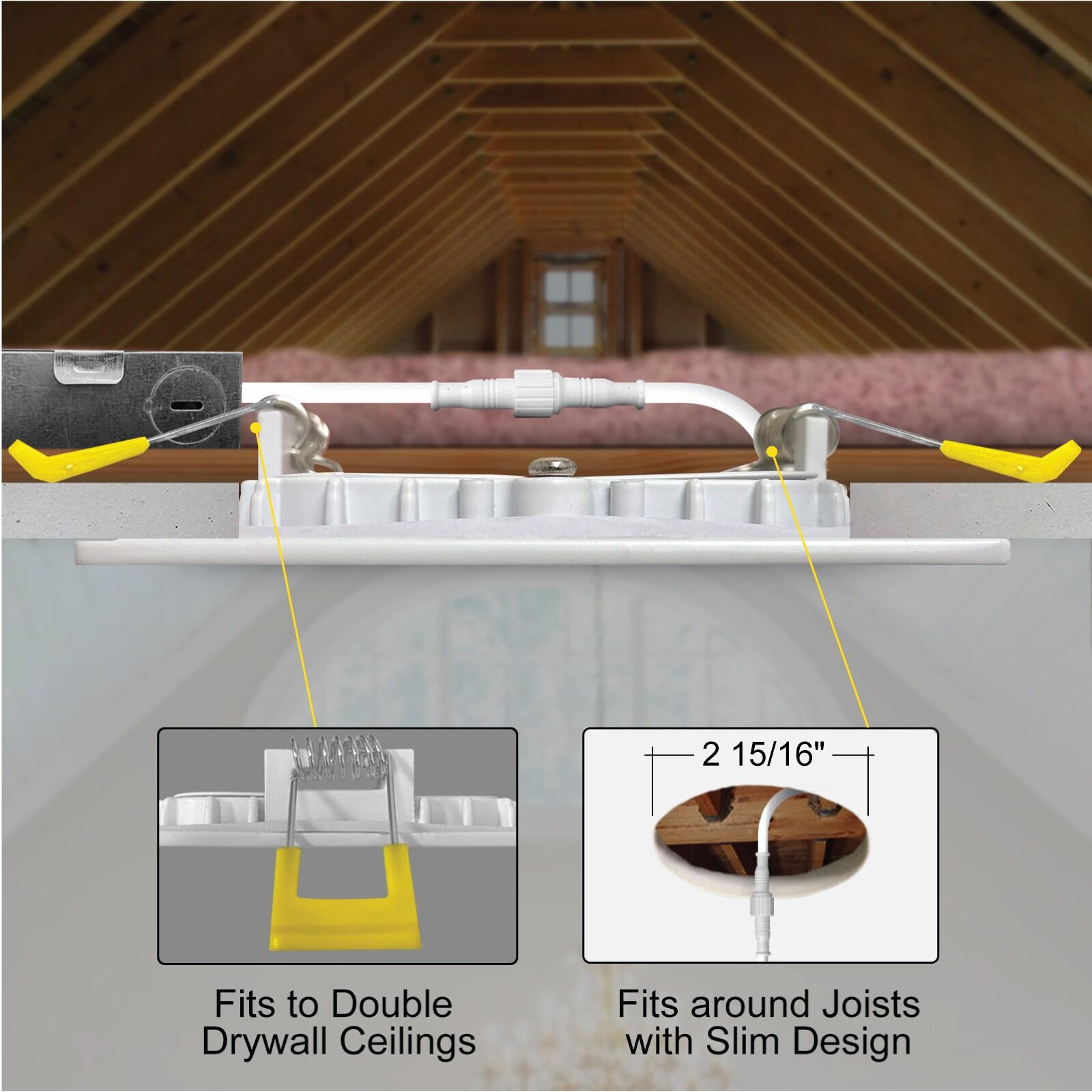 Panel Downlight 3.75'' Selectable Color Temperature Dimmable Air-Tight IC Rated LED Canless Recessed Lighting Kit