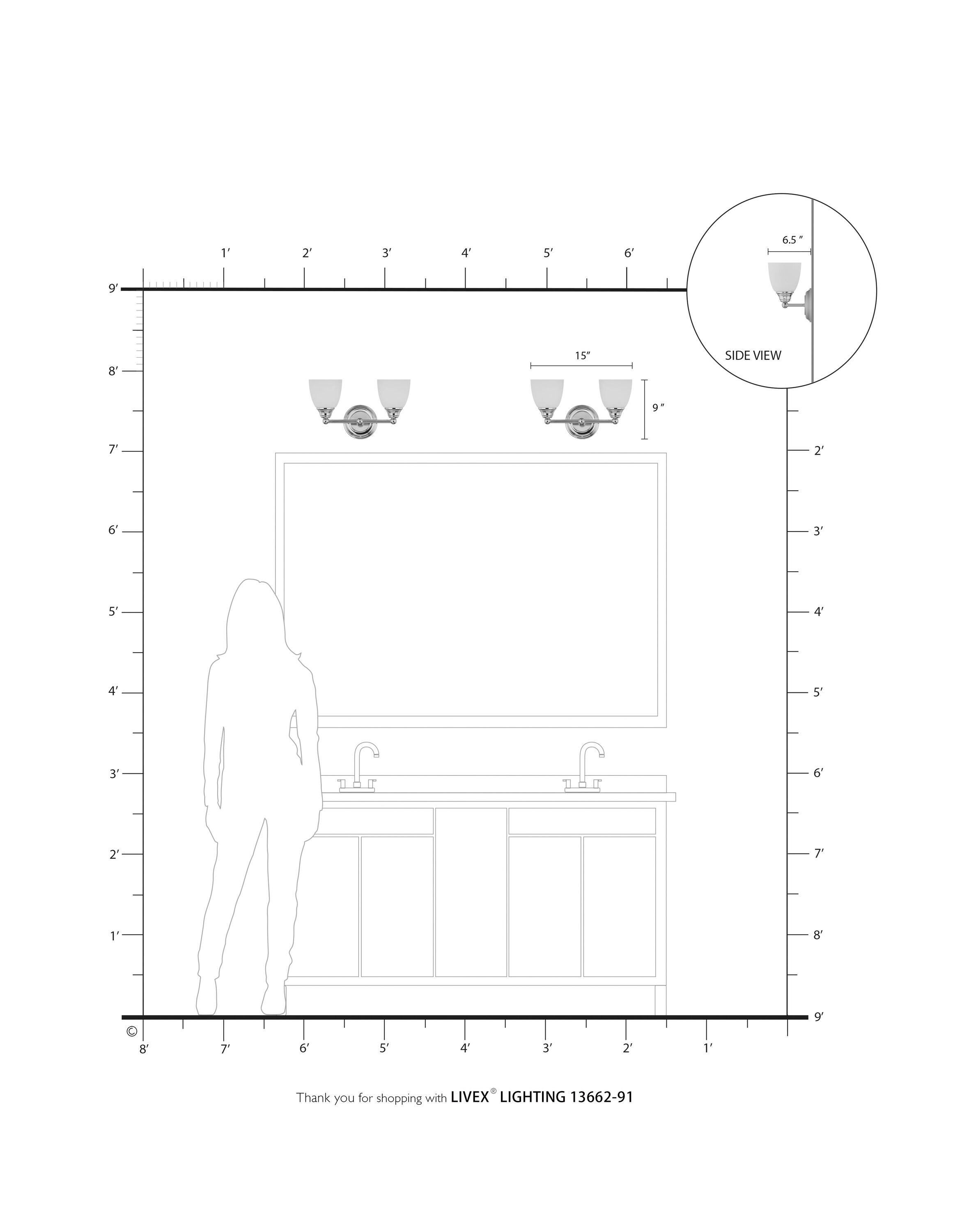 Livex Lighting Somerville 2 - Light Vanity in  Brushed Nickel