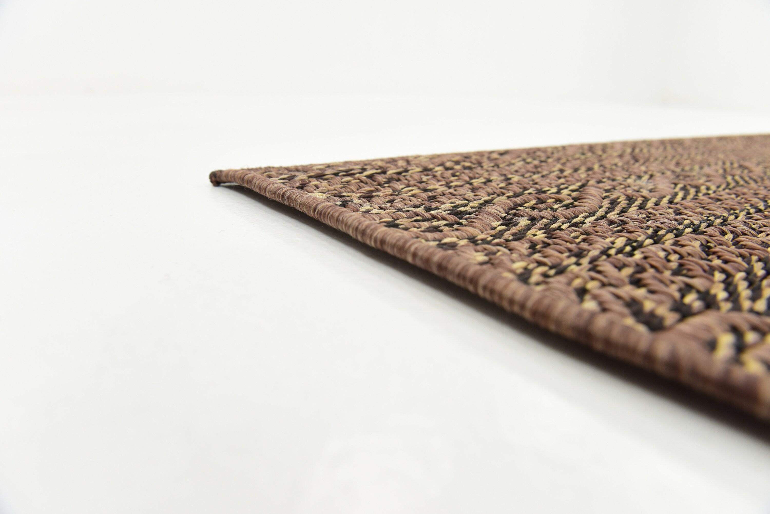 Unique Loom 8' 0 x 11' 4 Brown Outdoor Modern Links Area Rug