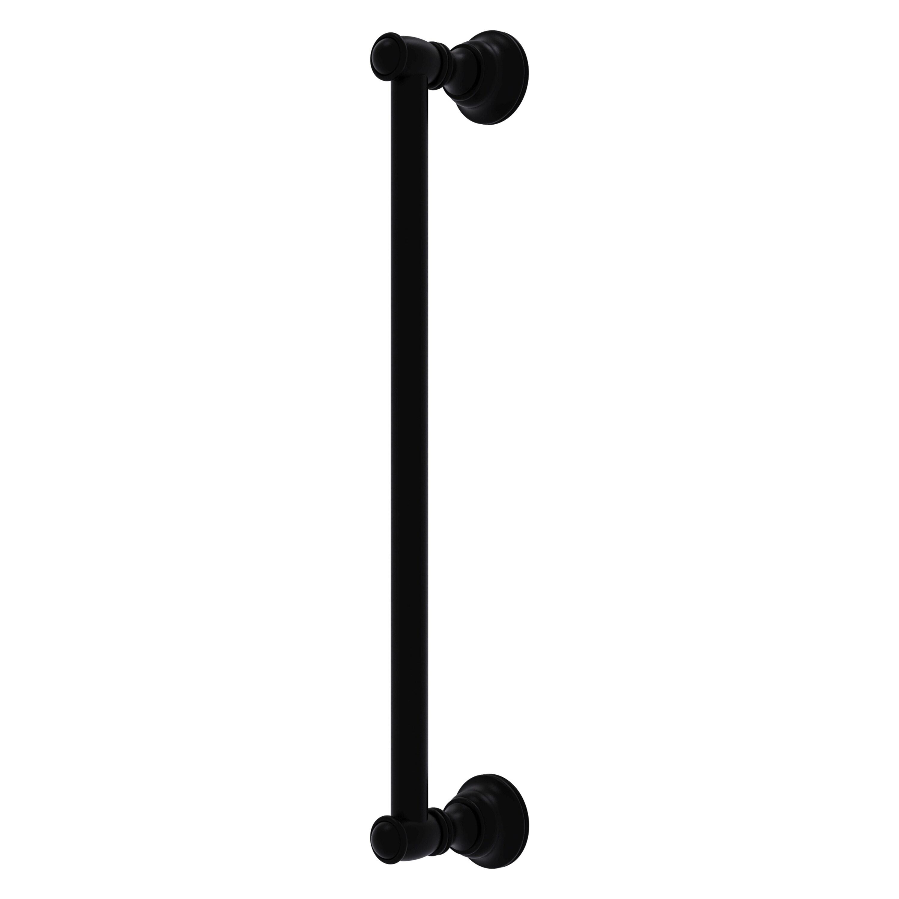 Allied Brass Carolina 18-in (457mm) Center to Center Matte Black Dual Mount Cylindrical Bar Appliance Pull