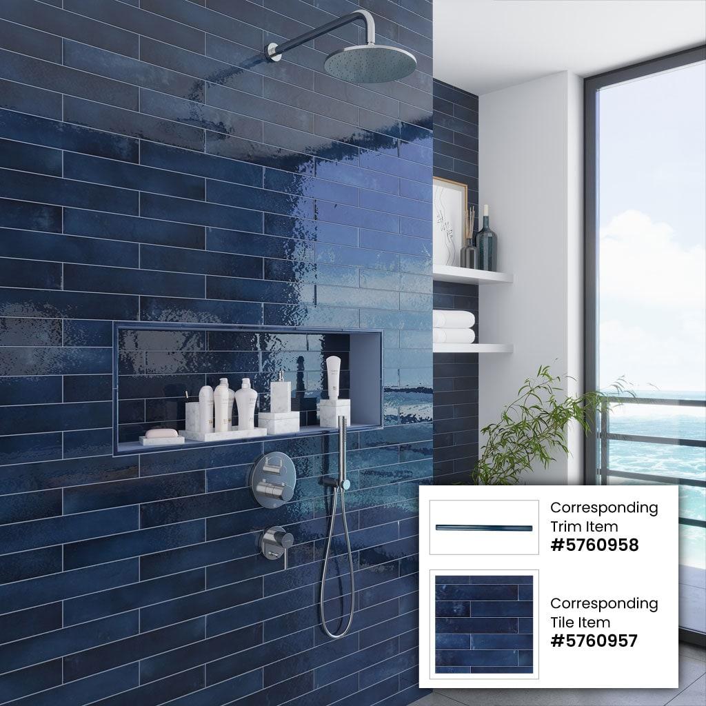 Apollo Tile Silken 7.9'' L x 0.5'' W Ceramic Round Tile Trim (Set of 10)