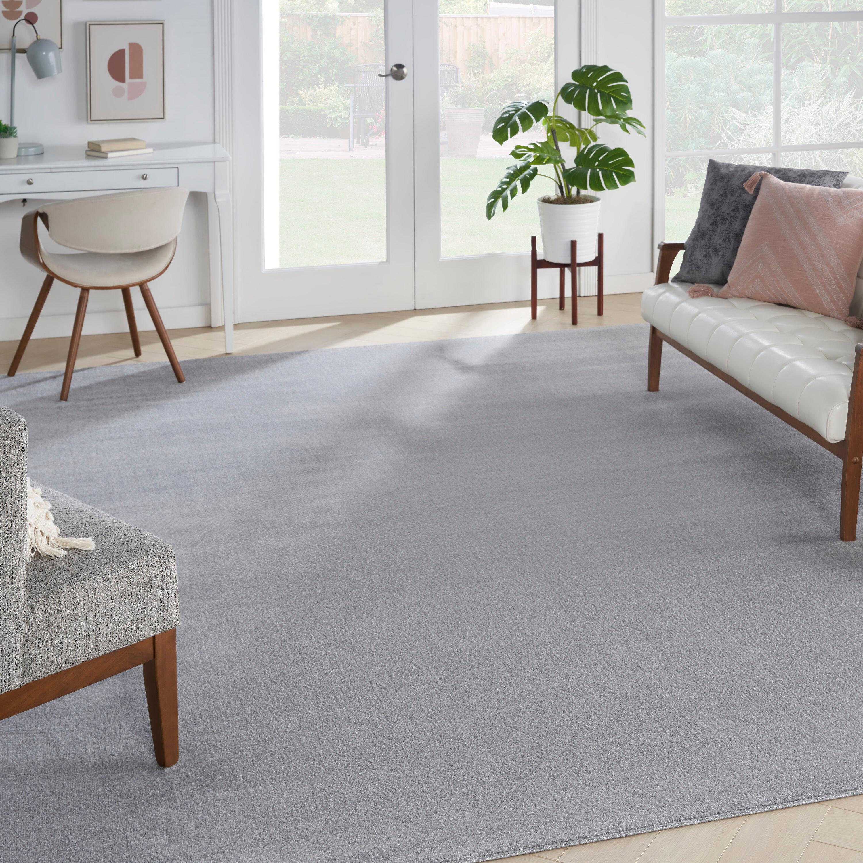 Nourison Essentials Easy Care Indoor Outdoor Area Rug - Silver Grey 10' x 14'