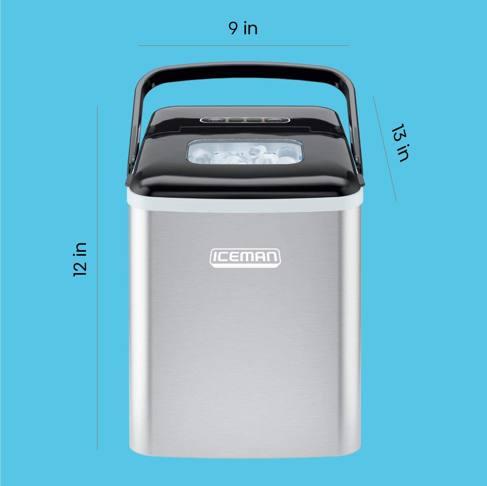 Iceman Dual-Size Countertop Bullet Ice Machine w/ 1.3lb Capacity - Stainless Steel