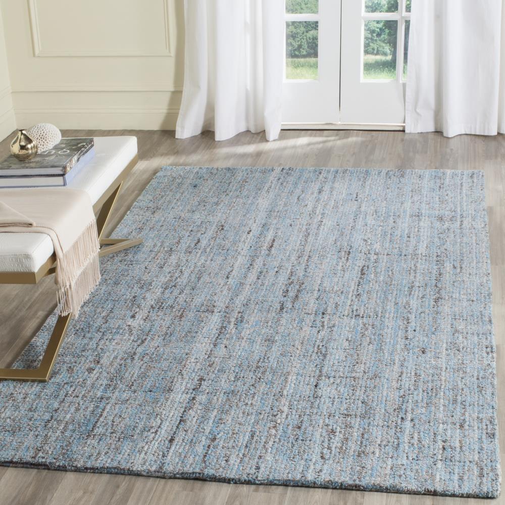 Abstract ABT141 Handmade Indoor Area Rug - Blue/Multi - 6'x9' - Safavieh