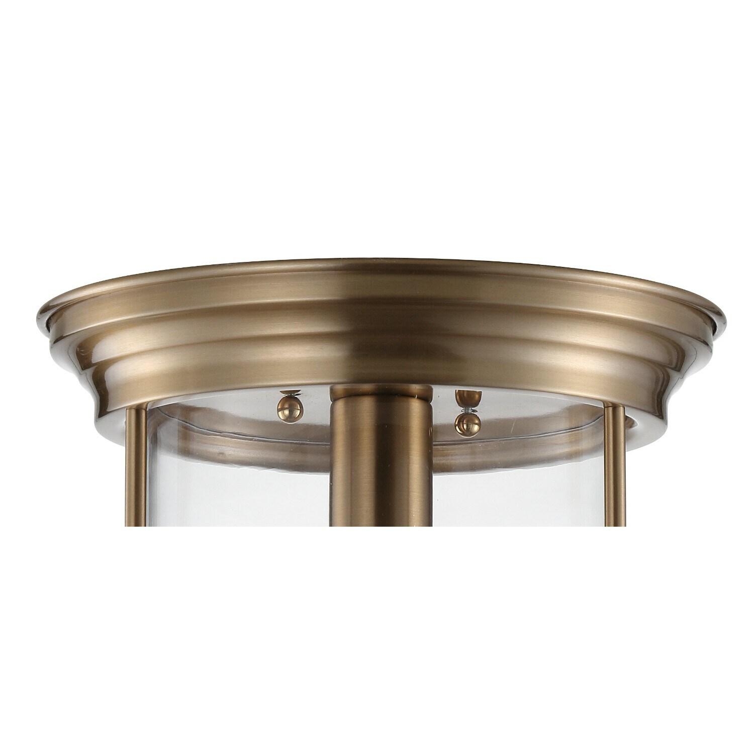 JONATHAN Y JYL7440C Savannah 10.25" Metal/Glass LED Flush Mount, Traditional,Transitional, Dimmable, 2700K Cozy Warm Light Kitchen,Hallway,Bathroom,Stairwell, Chrome