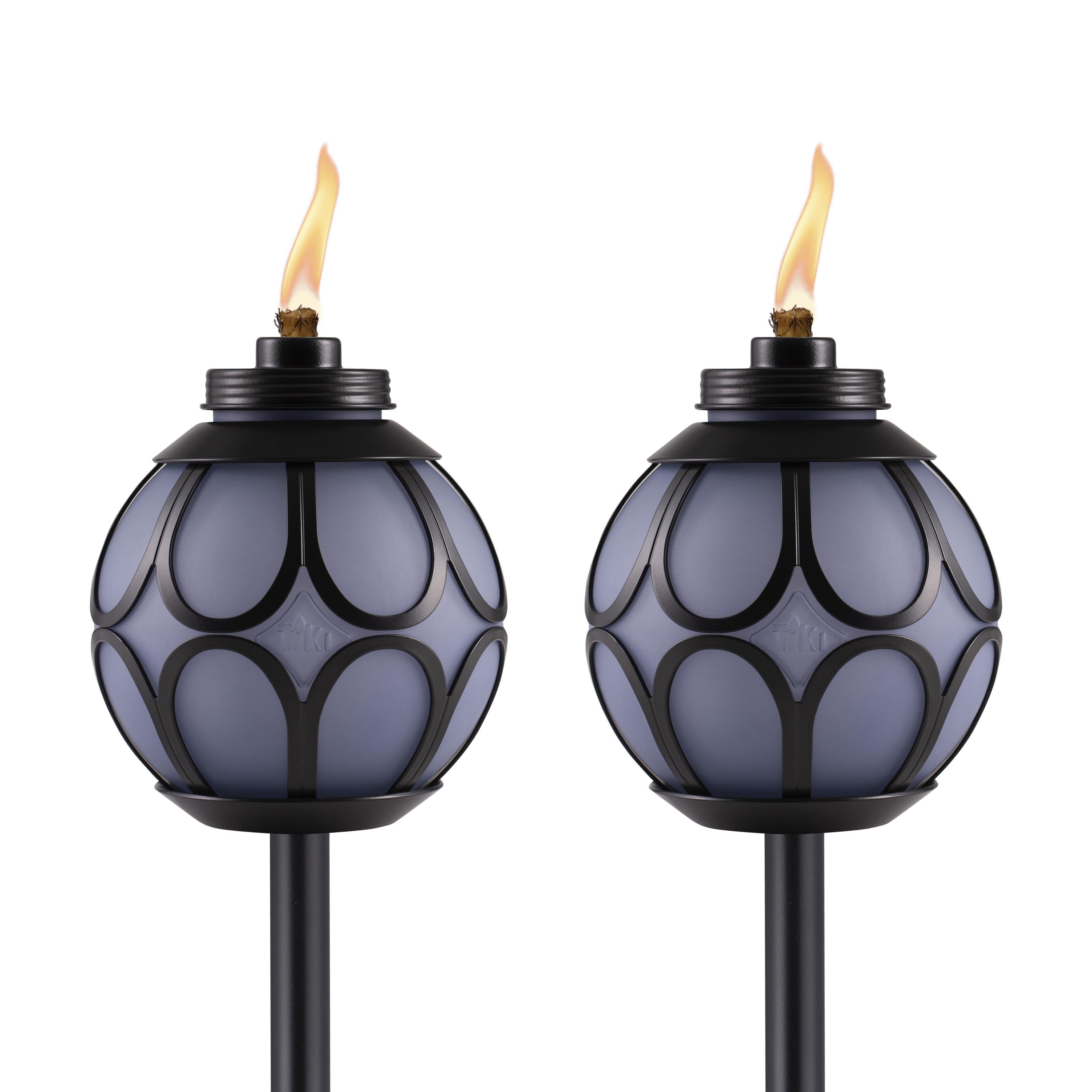 TIKI® Brand Easy Install 64 Inch TIKI Torch Metal Globe (Set of 2)