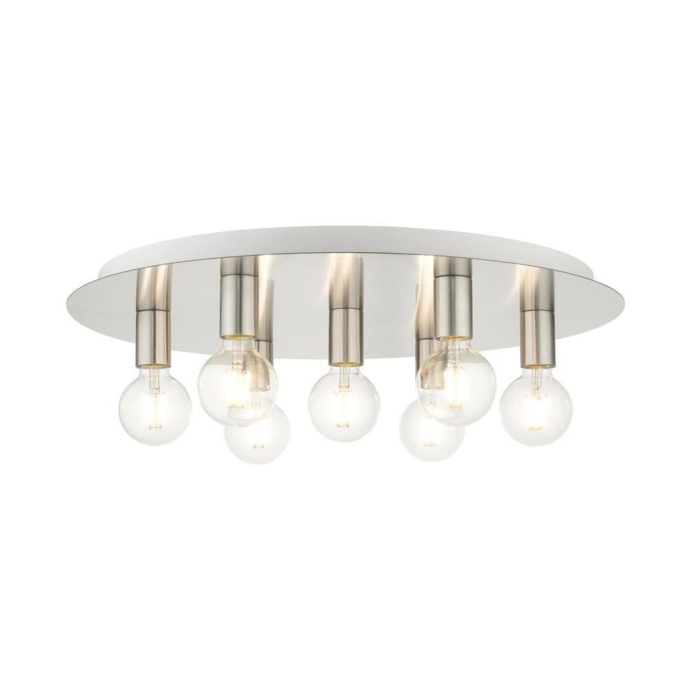 Livex Lighting Hillview 7 - Light Flush Mount in  Brushed Nickel