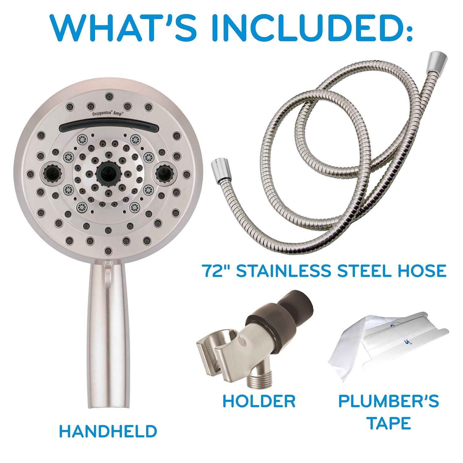 Oxygenics 114187 5 in. 1.8GPM Amp Brushed Nickel Shower Head