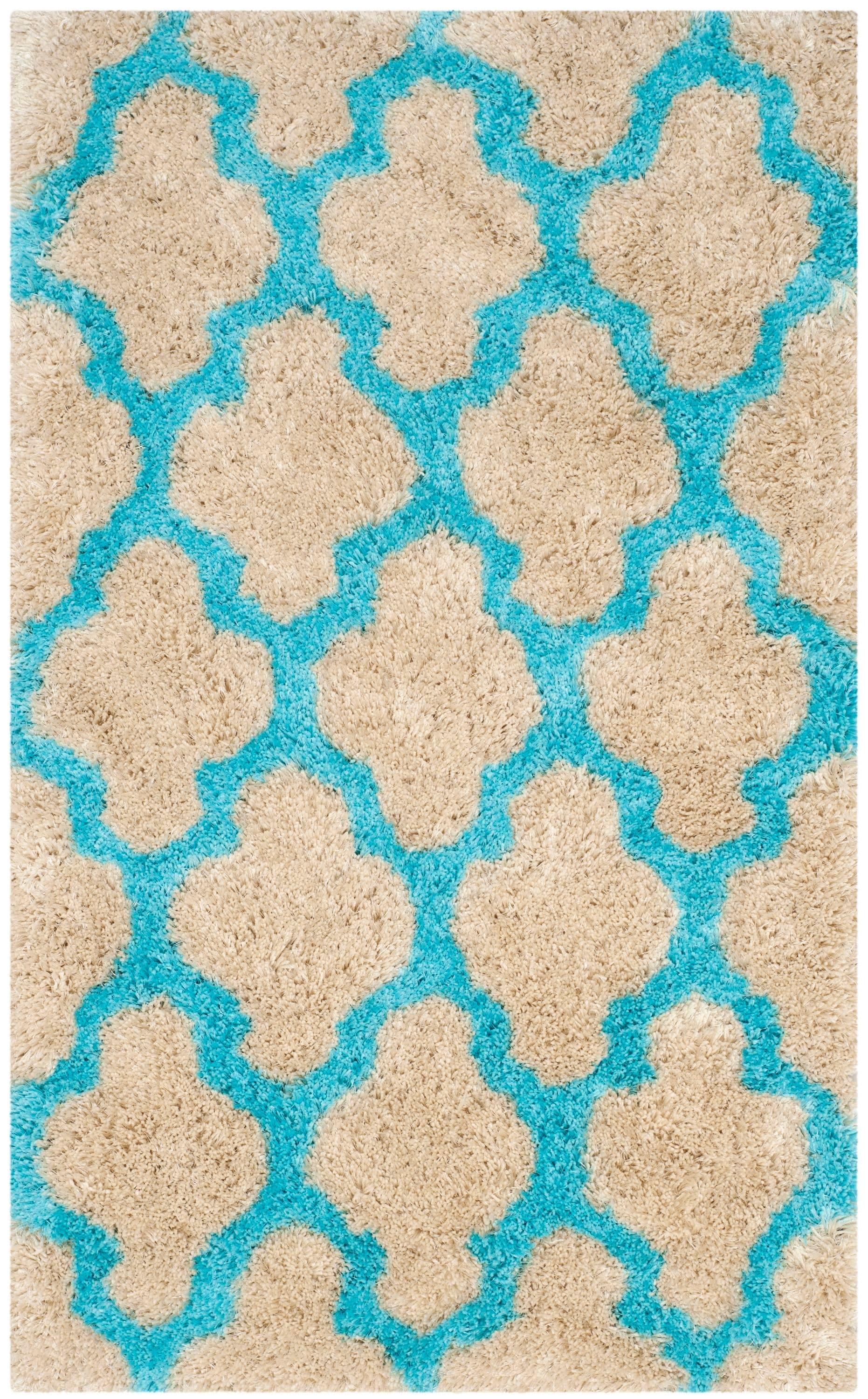 Barcelona Shag Hand Tufted Performance Geometric Rug