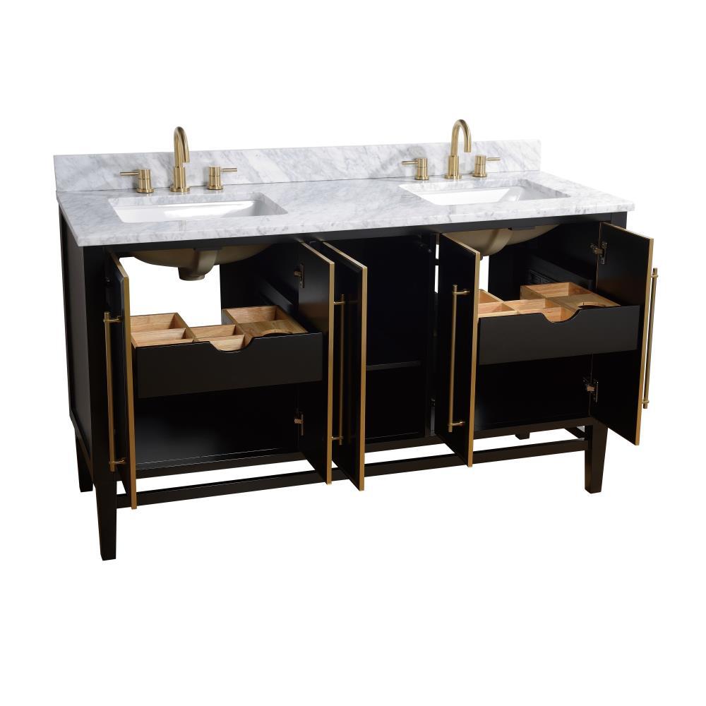 Avanity Mason-Vs61-G-C Mason 61" Free Standing Double Basin Vanity Set - Black