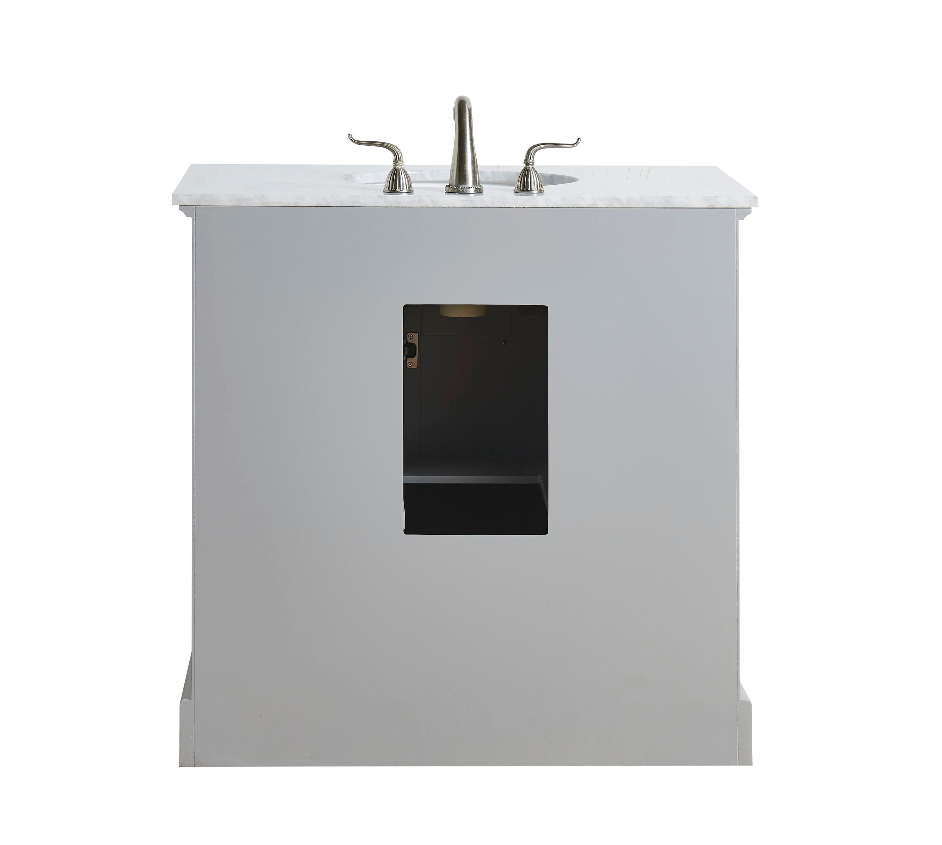 Elegant Lighting Vf15036wh Americana 36" Free Standing Single Basin Vanity Set - Grey