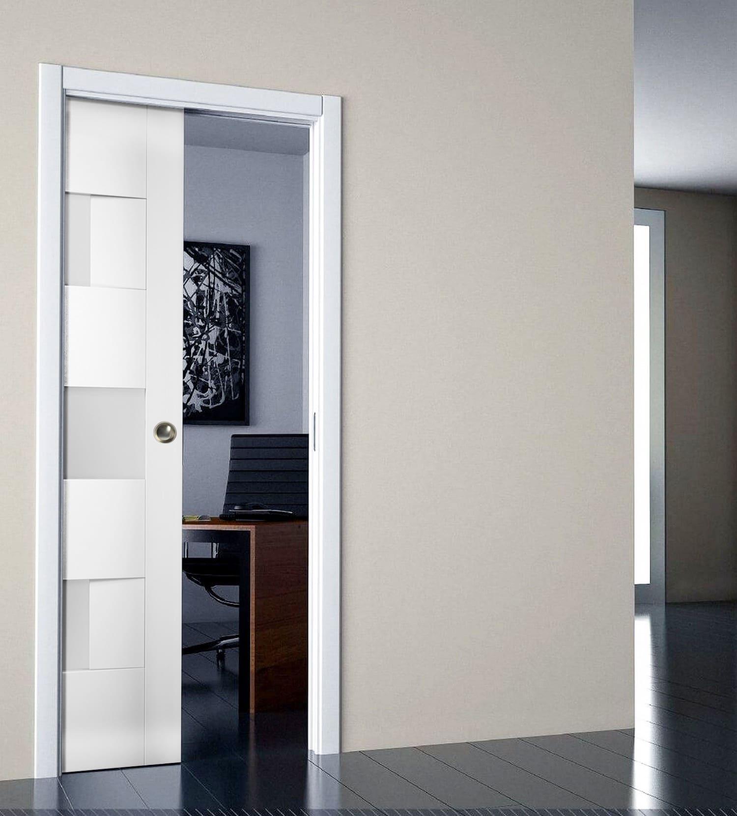 VDomDoors Sete Frosted Glass Standard White Door Slab