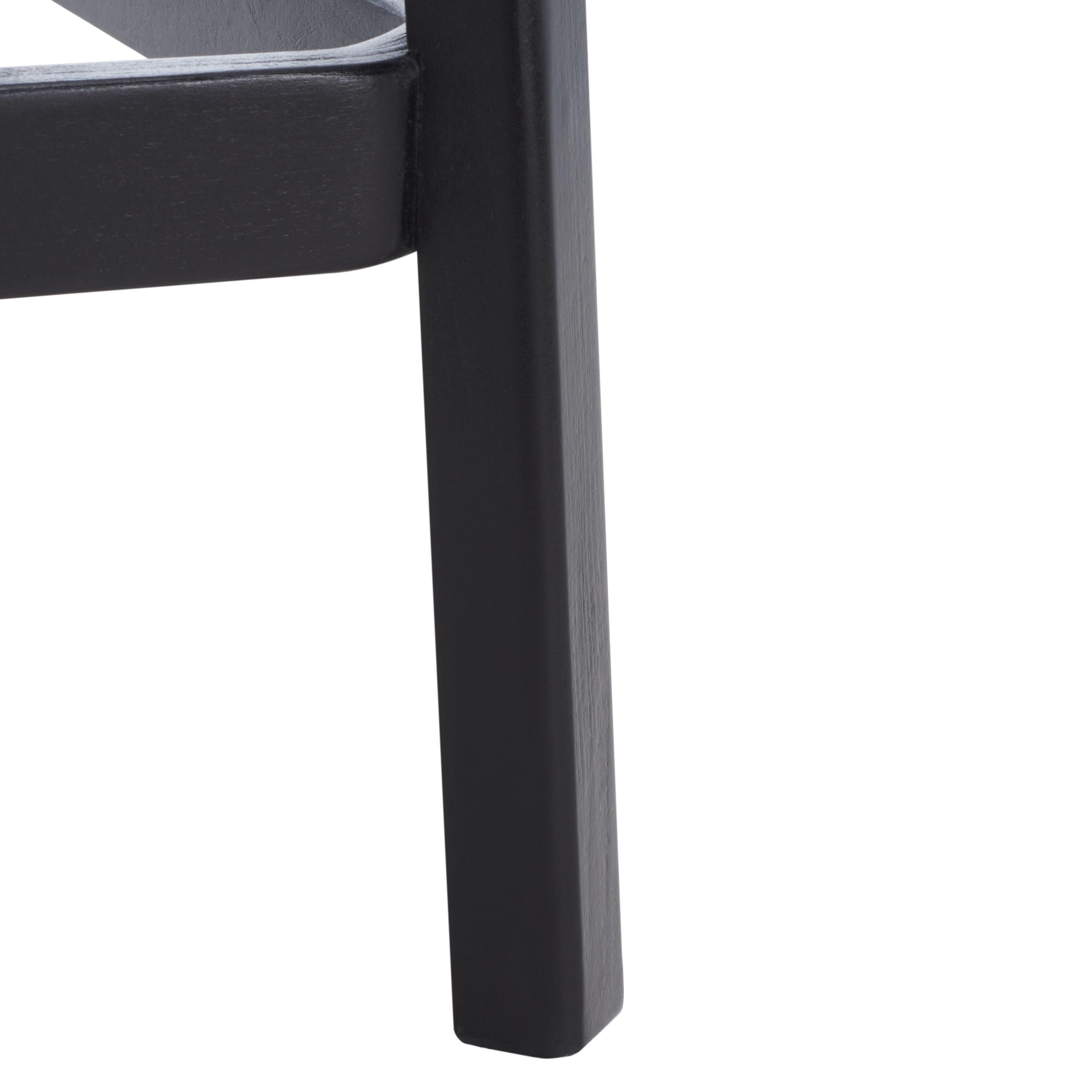 Silus Backless Cane Counter Stool - Black/Natural - Safavieh