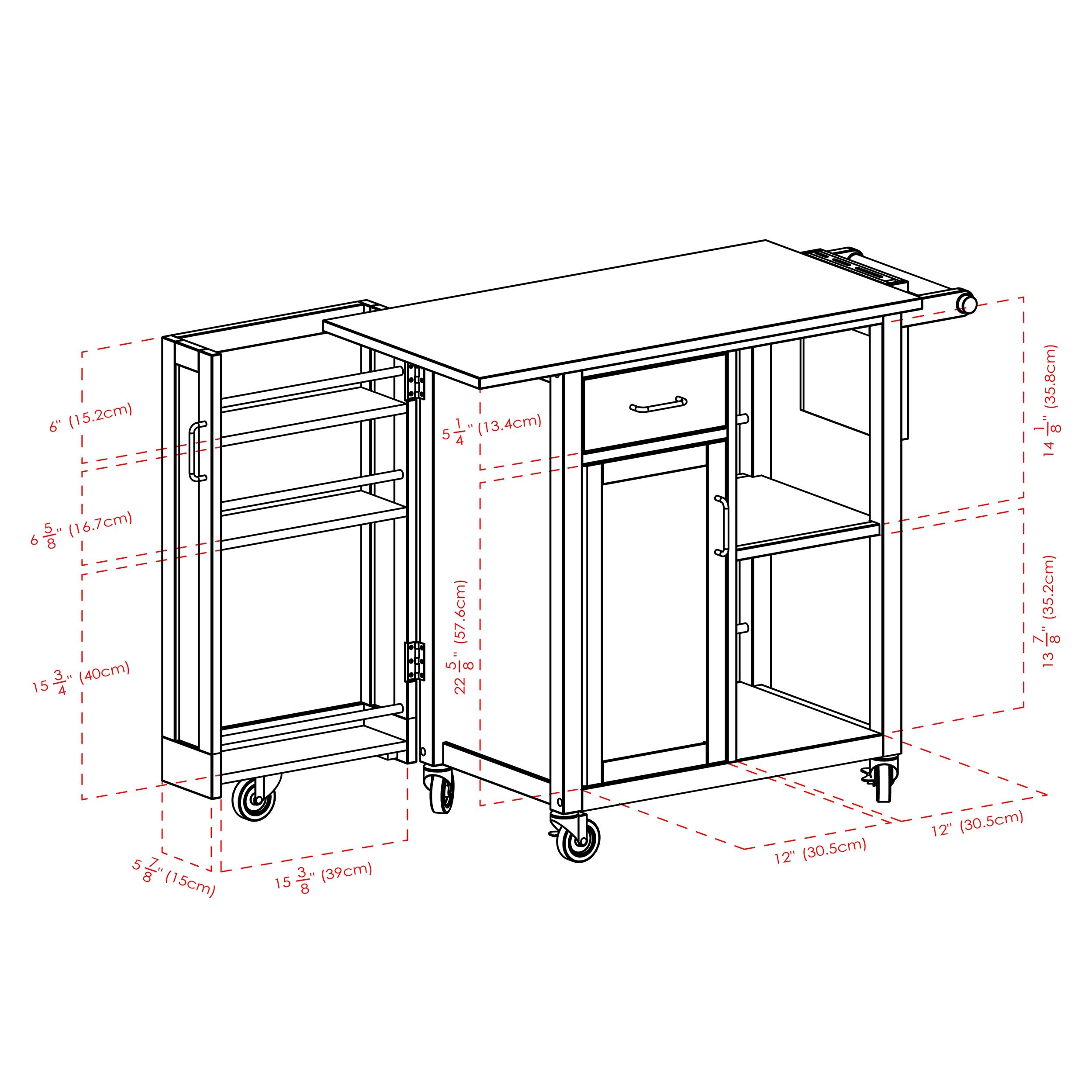 Douglas 35.63'' H x 42.52'' W Utility Cart with Wheels