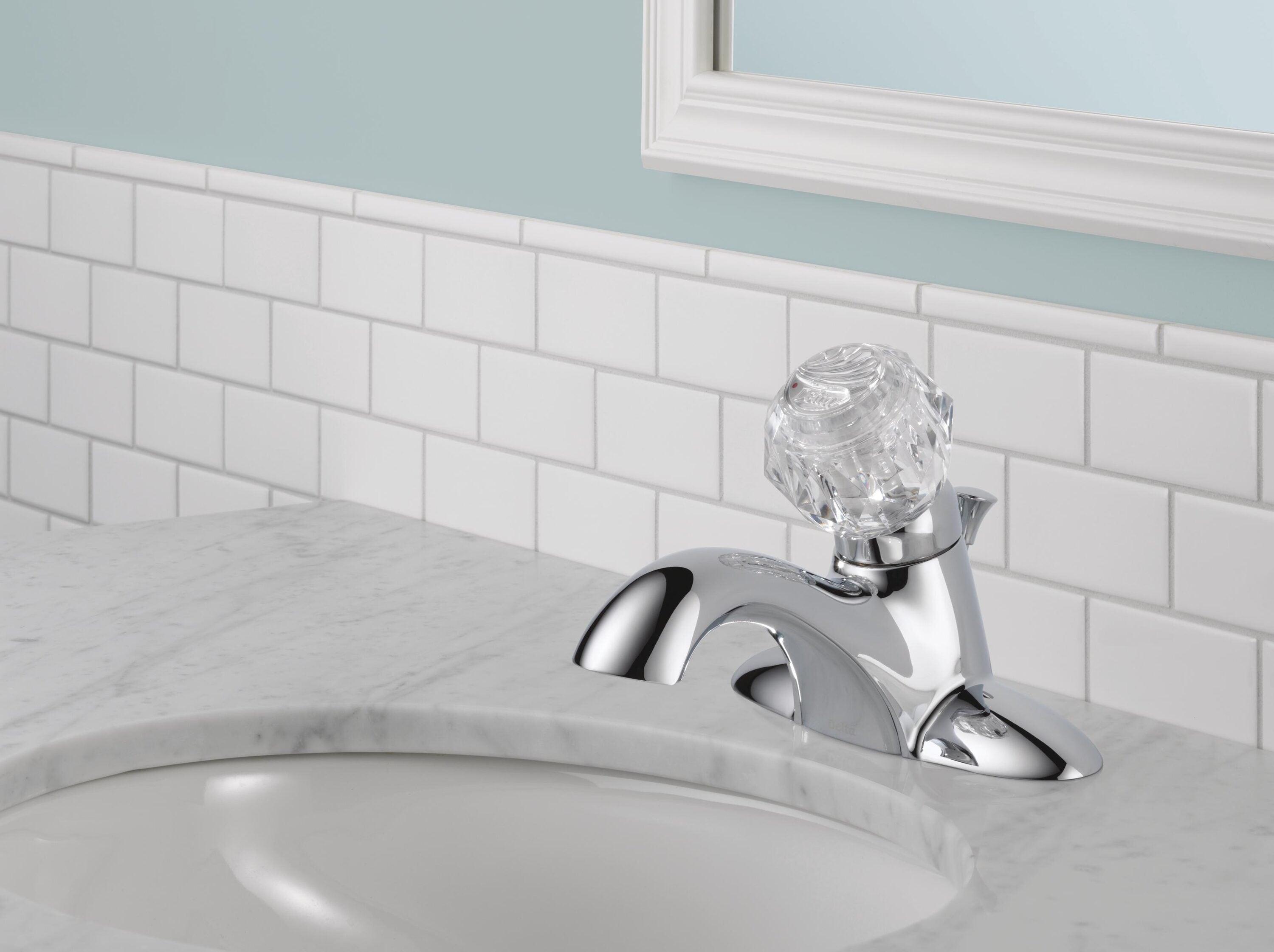 Delta Classic Chrome Single Handle Lavatory Pop-Up Faucet 4 in.