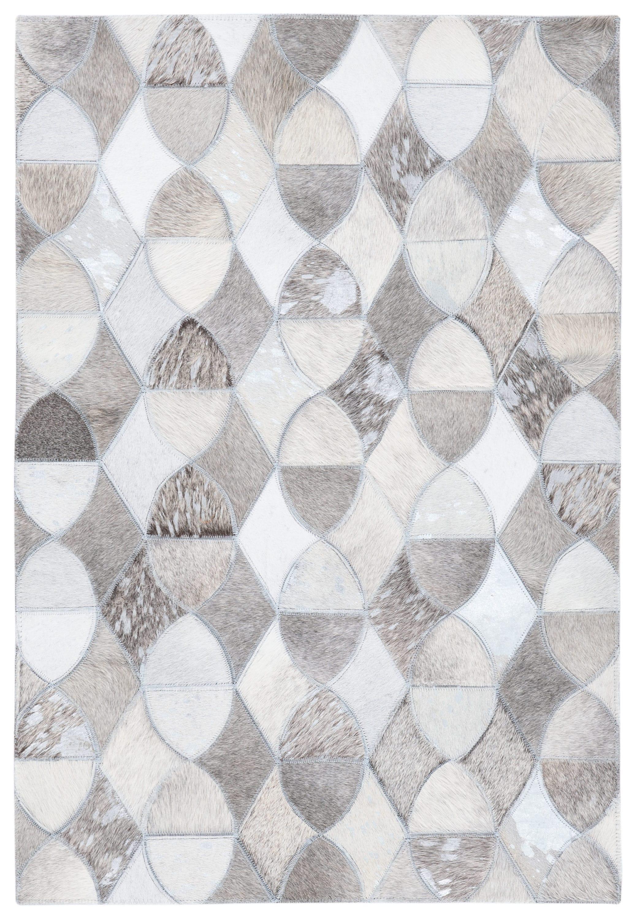 Studio Leather STL231 Hand Woven Indoor Accent Rug - Ivory/Grey - 3'x5' - Safavieh