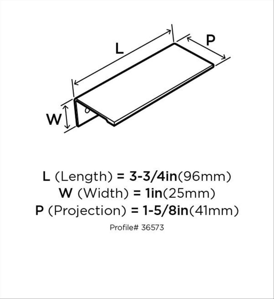 Cabinet 3" Center to Center Finger Pull Multipack