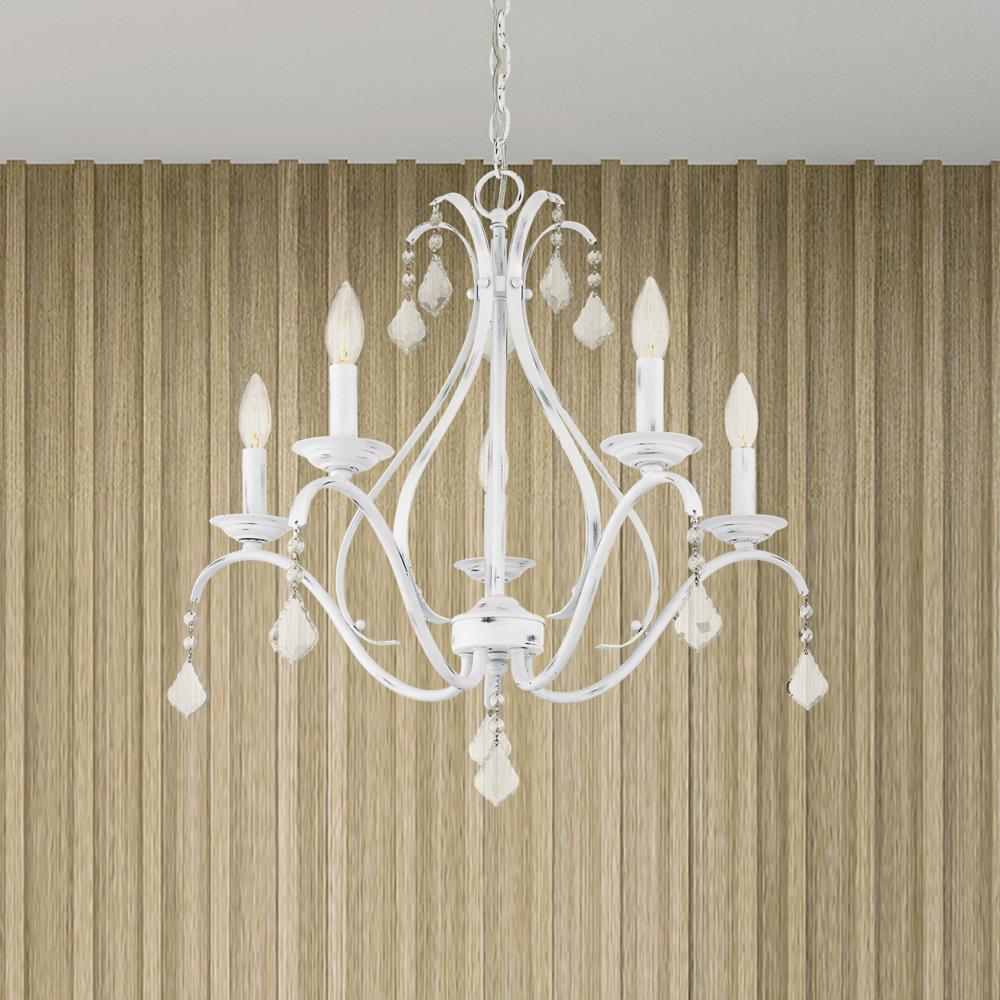 Livex Lighting Caterina 5 - Light Chandelier in  Antique White
